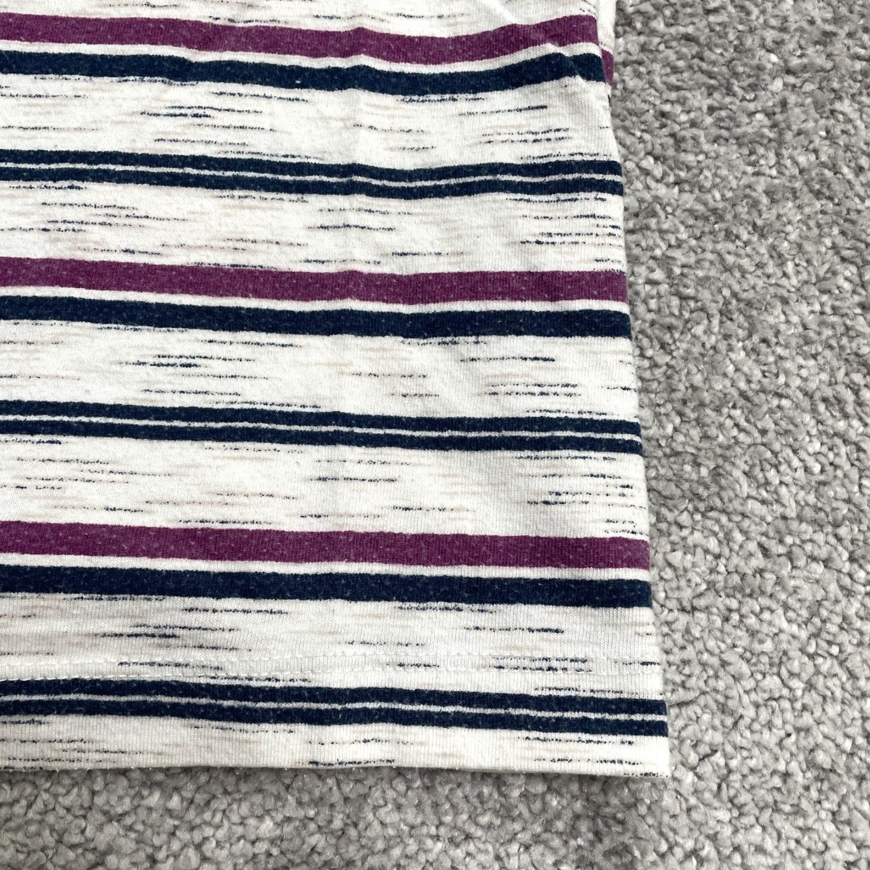 Aeropostale AeroPostale Striped Crew Neck T-Shirt Mens XS Multicolor Short Sleeve Pocket Tee Size US XS / EU 42 / 0 - 3 Thumbnail