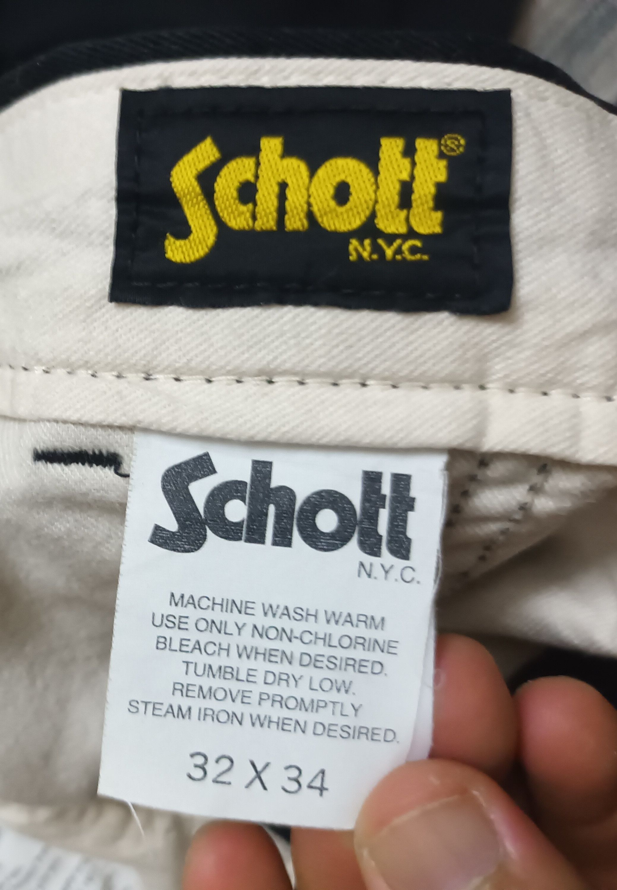 Schott 🔥 SCHOOT NYC BLACK PANTS 🔥 Size US 32 / EU 48 - 5 Thumbnail