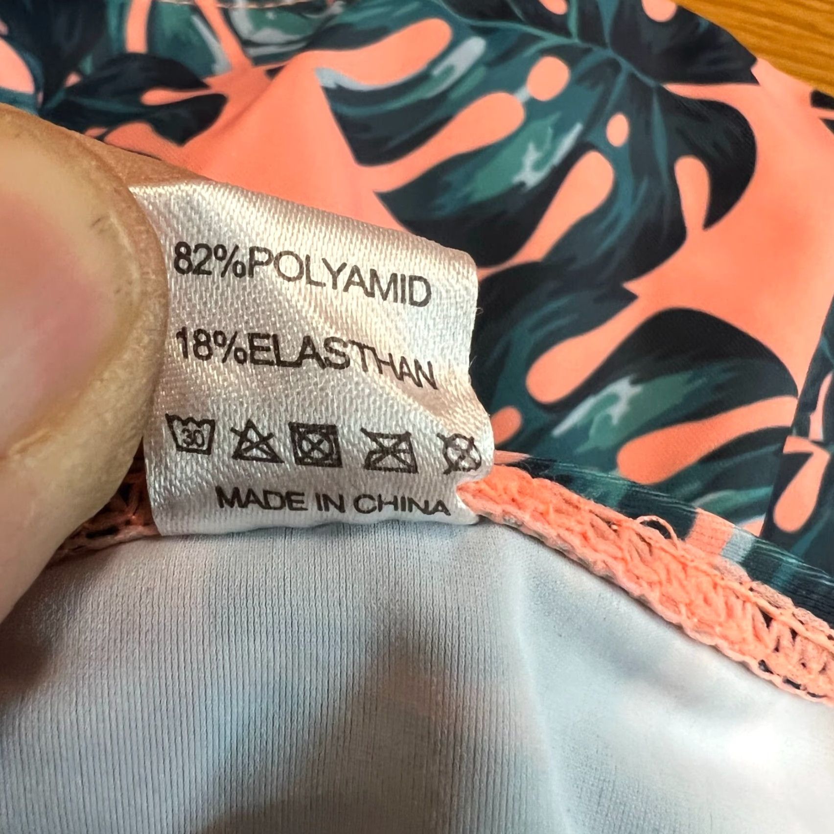 Vintage Cocoship Bikini Bottom Womens M Pink Floral High Waist Stretch Lined Elastic Size 32" / US 10 / IT 46 - 4 Thumbnail
