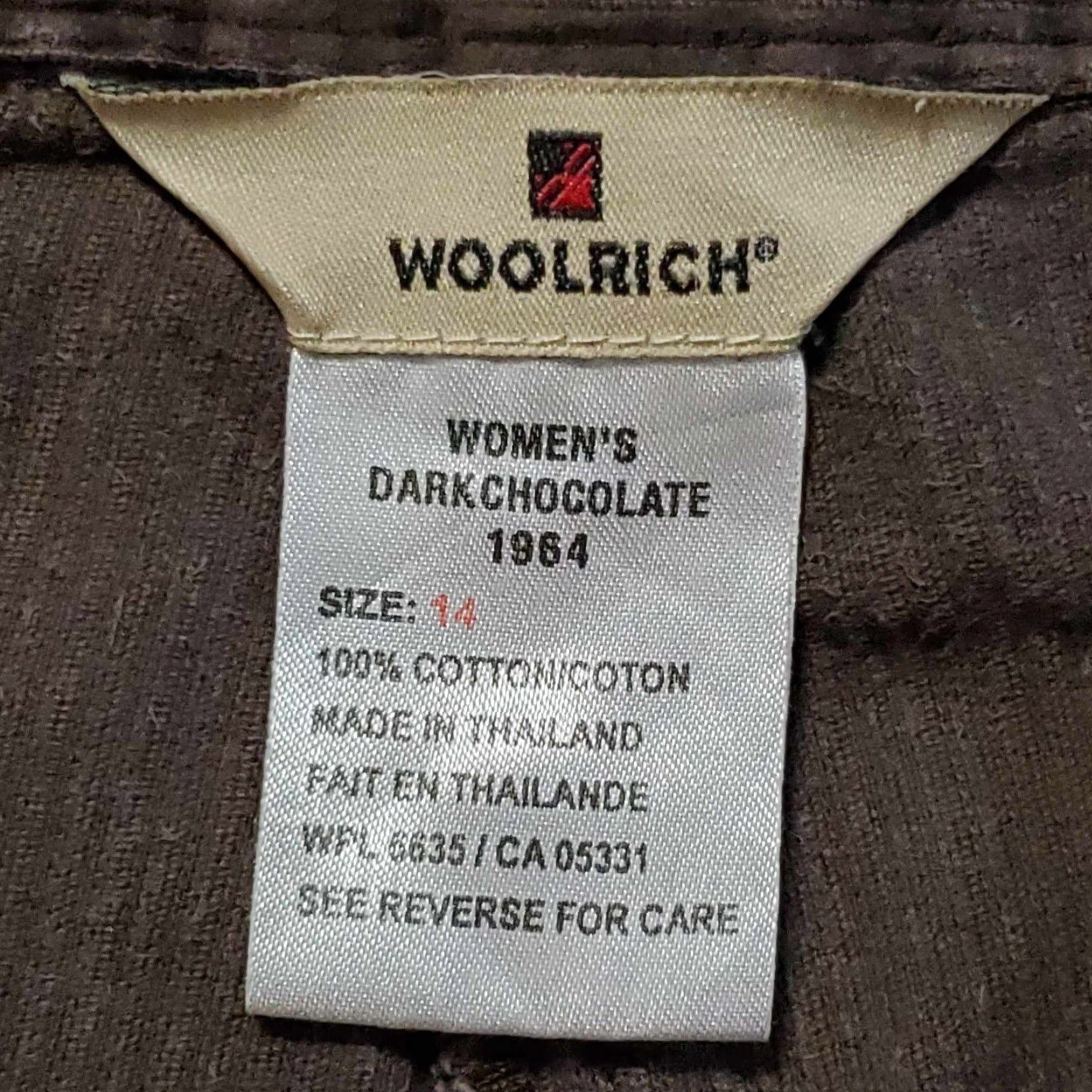Vintage VINTAGE Woolrich Pants Women 14 Dark Chocolate Brown Corduroy High Waist 30 in Inseam 31 in Waist Tapered Chino 80s 90s Outdoor Womens Size 36" / US 14 / IT 50 - 3 Thumbnail