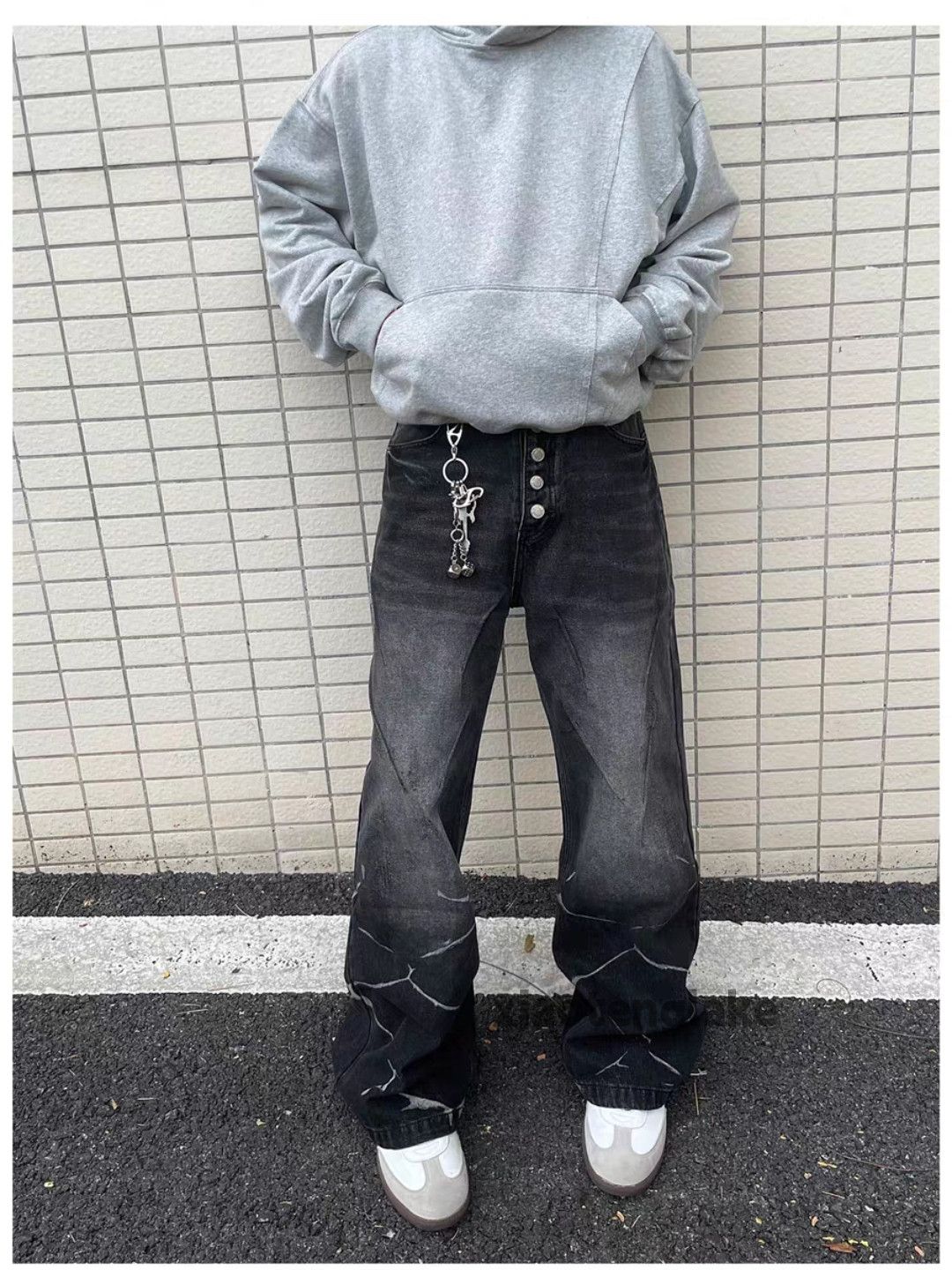 Jean Utility punk hiphop yuppie flared loose baggy jeans Size US 32 / EU 48 - 1 Thumbnail