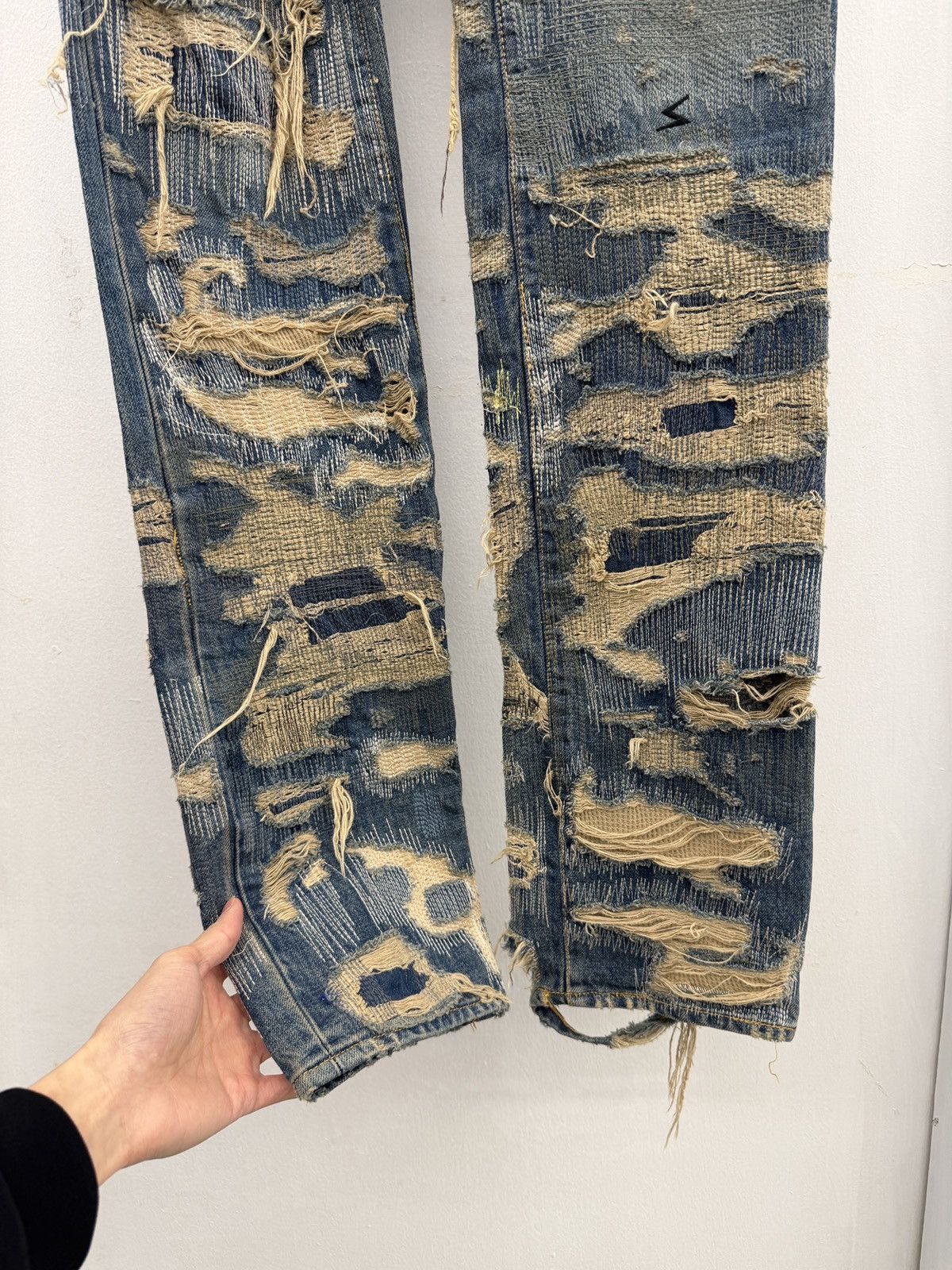 Undercover AW05 85 ARTS AND CRAFT DENIM JEANS Size US 32 / EU 48 - 3 Thumbnail