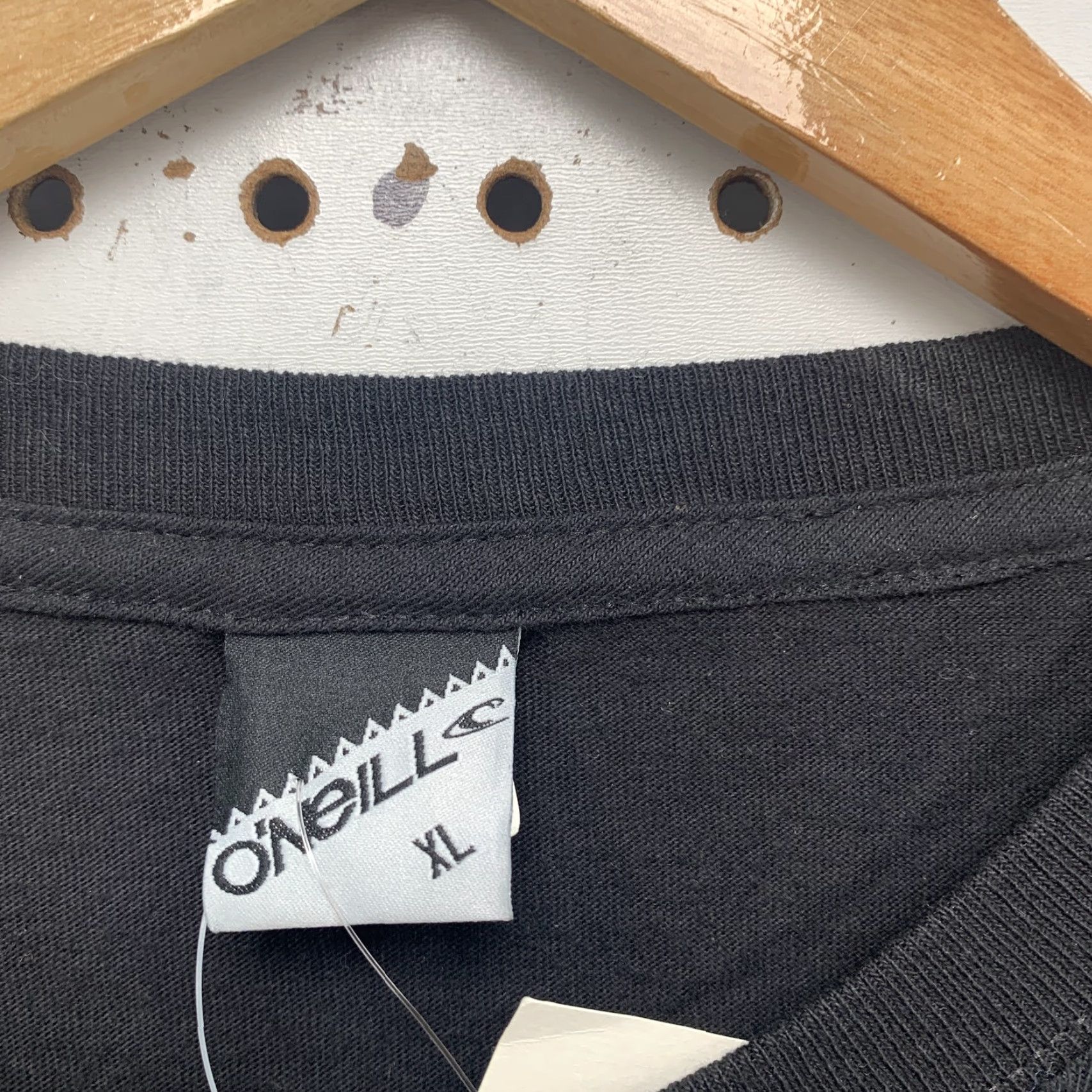 O'Neill VINTAGE O’Neill Shirt Men Black XL Short Sleeve Crew Neck Knit Cotton Logo Surf Skater NWT 90s Mens Size US XL / EU 56 / 4 - 2 Thumbnail