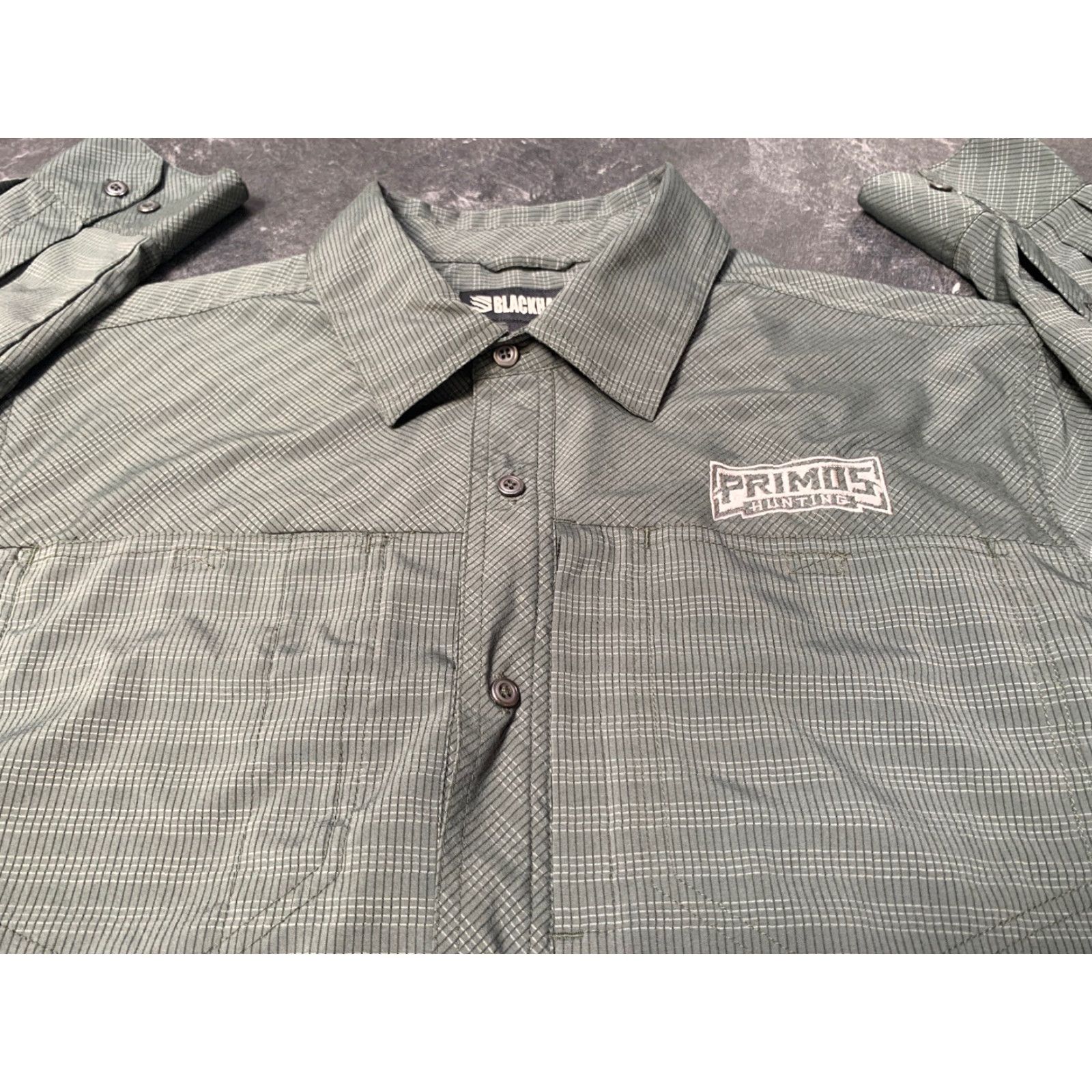 Vintage VINTAGE Blackhawk! Tactical Shirt Men Large Long Sleeve Green Hunting Button-Down Size US L / EU 52-54 / 3 - 3 Thumbnail