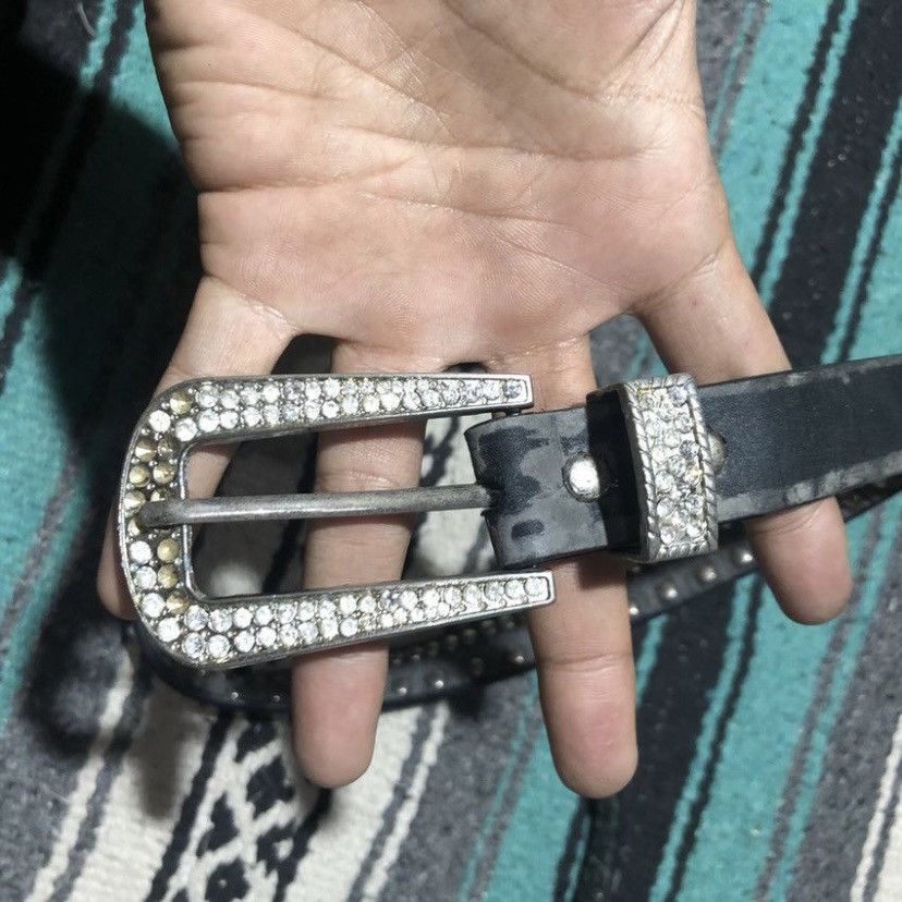Japanese Brand Unknown - Crystal Emerald Studded Belts Size ONE SIZE - 2 Thumbnail