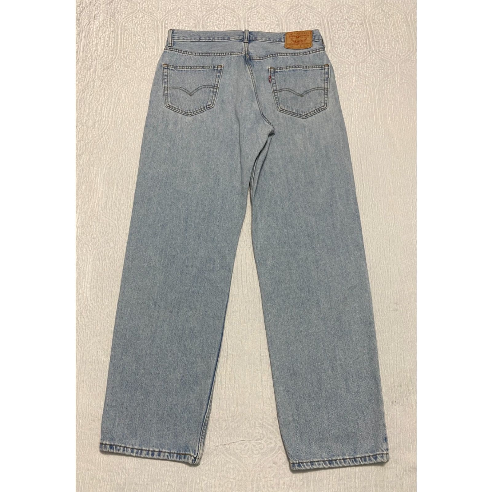 Levi's VINTAGE Levi's 550 Relaxed Fit Mens Jeans 34×33 Blue Light Wash 90s Retro Size US 34 / EU 50 - 2 Thumbnail