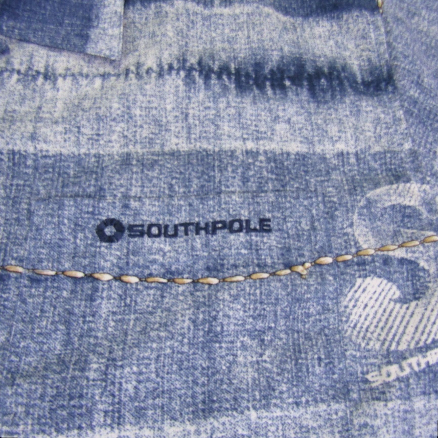 Southpole VINTAGE Southpole Shirt Mens XL Blue Button-Up Camp Hip Hop Y2K Comfort Casual Size US XL / EU 56 / 4 - 3 Thumbnail