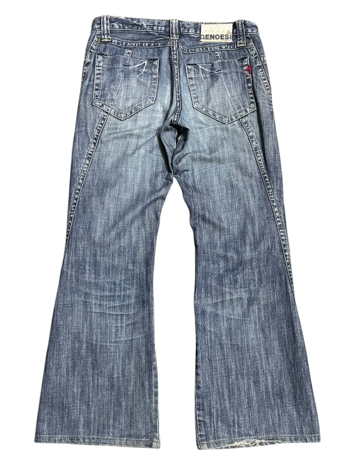 If Six Was Nine Vintage Y2k Genoese Tante Cose Buone Cross Logo Flare Jeans Size US 33 - 8 Thumbnail