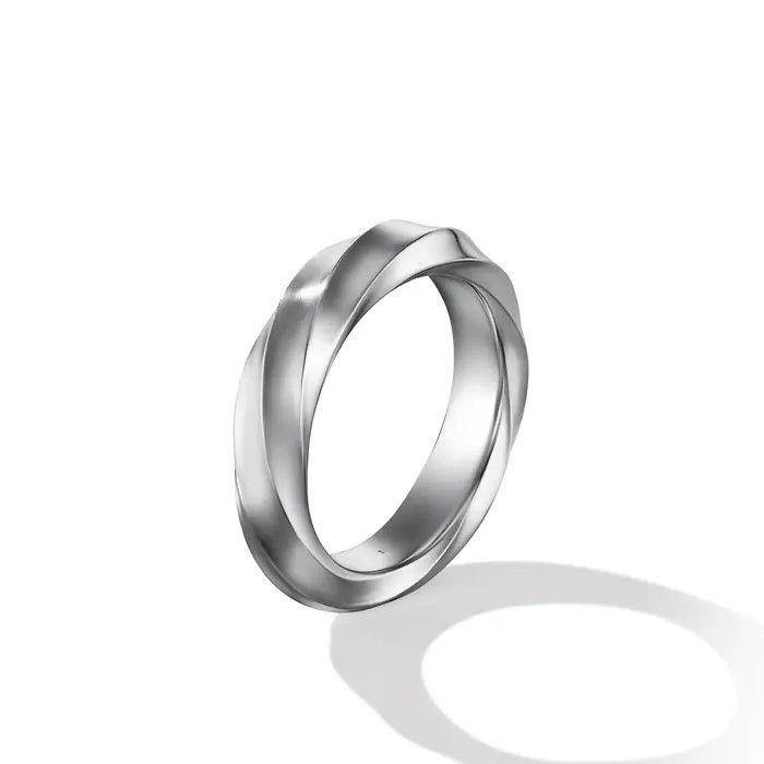 David Yurman o1s1wg111025 R17390 / Size 9 /Cable Edge Band Ring in Silver Size ONE SIZE - 3 Thumbnail