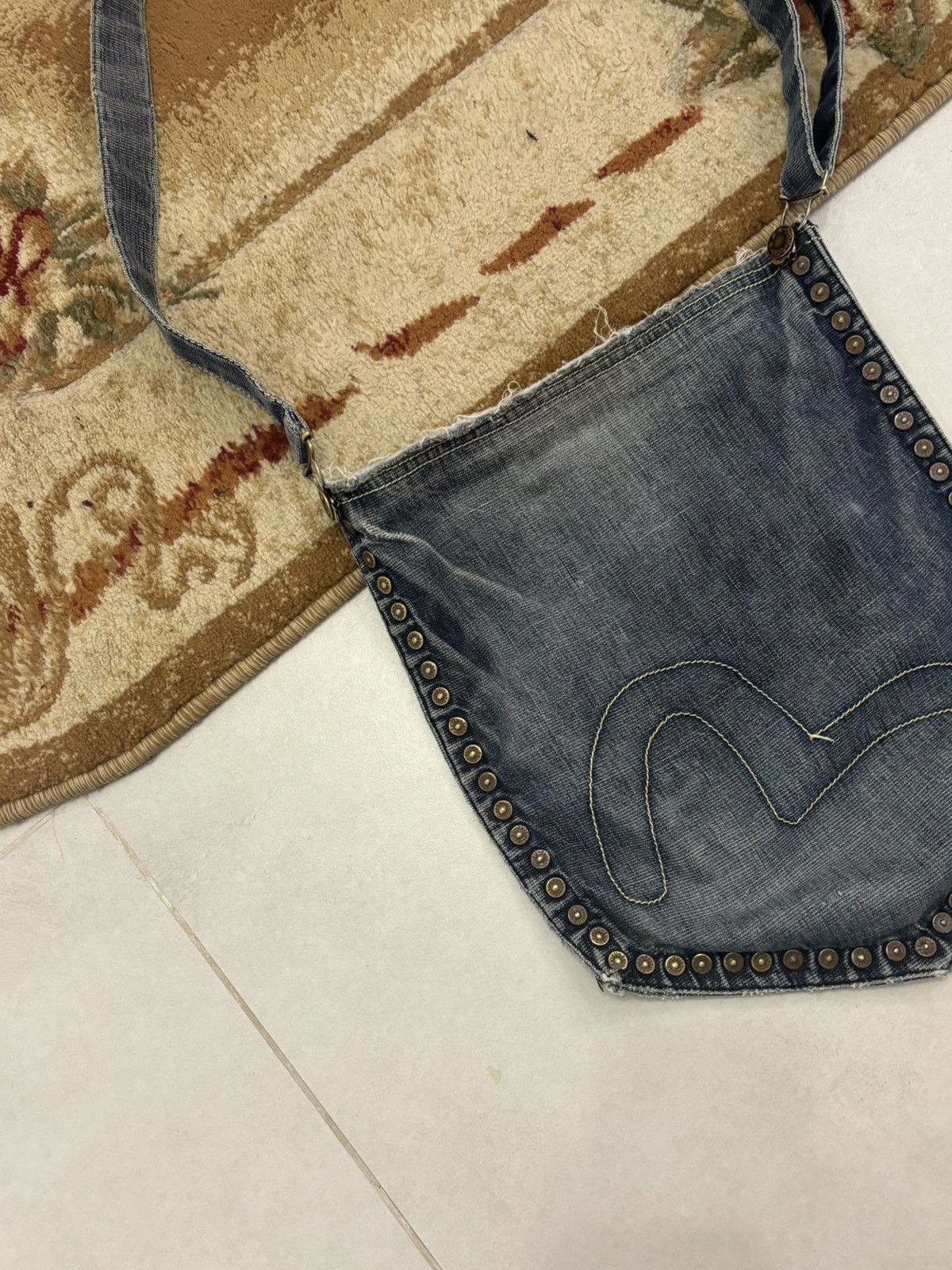 Evisu Rare EVISU Denim Shoulder Bag Vintage Y2K Japanese Size ONE SIZE - 4 Thumbnail