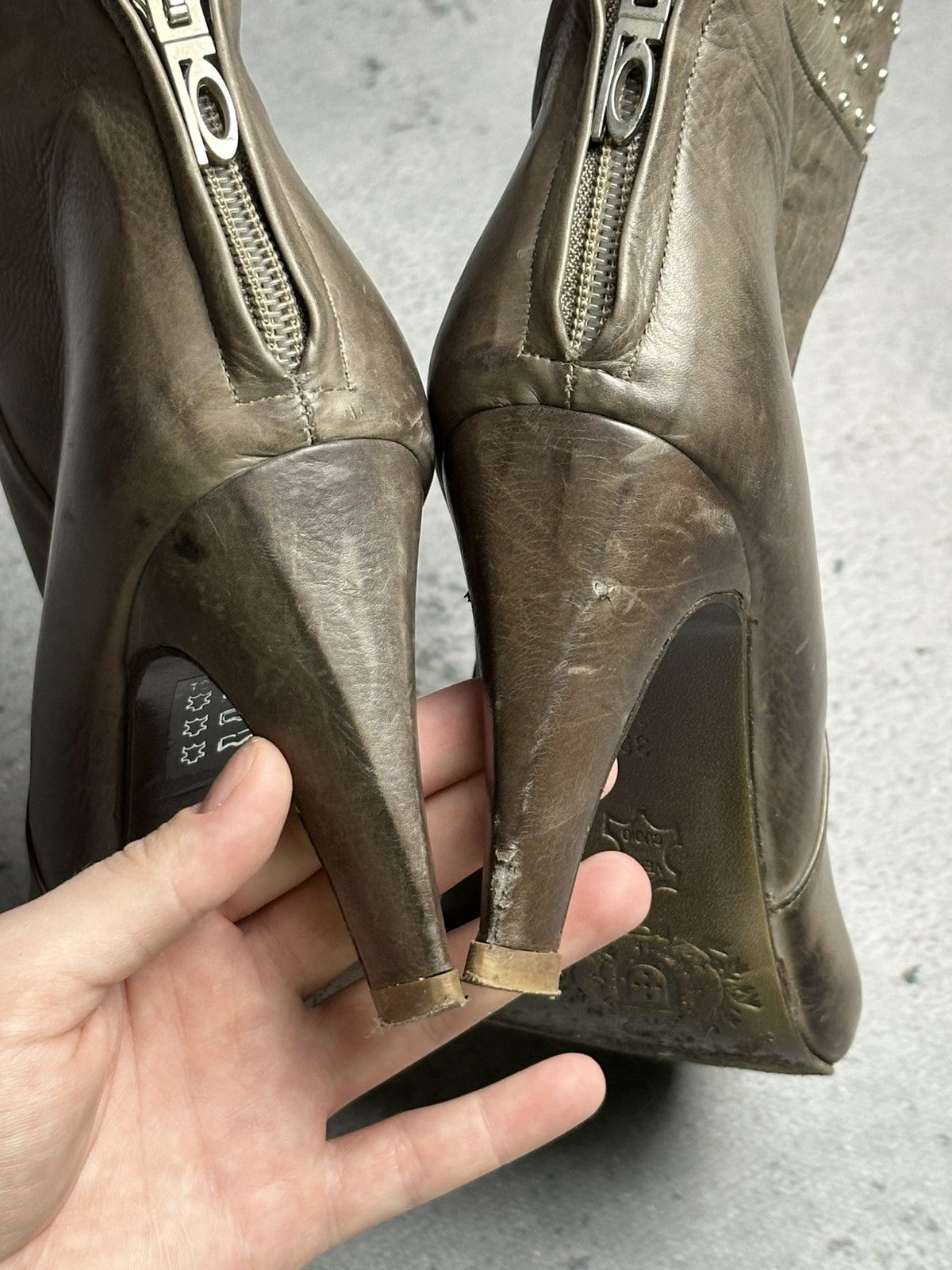 Vintage Luis Onofre Heels Leather Boots Rare Italian Item AvantGarde Size US 6.5 / IT 36.5 - 7 Thumbnail