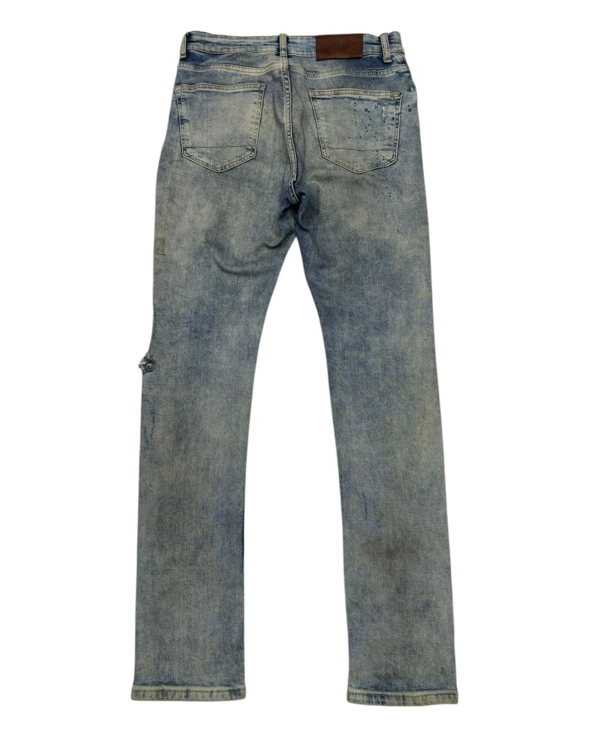 Yasuyuki Ishii Ripped THRASHED Distress Painter Acid Wash Zara Skinny Jeans Size US 30 / EU 46 - 2 Thumbnail