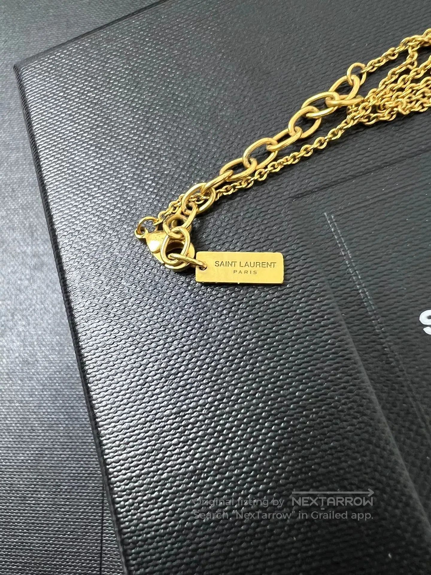 Saint Laurent Paris Saint Laurent Gold Lobster Pendant Necklace. Size ONE SIZE - 5 Thumbnail