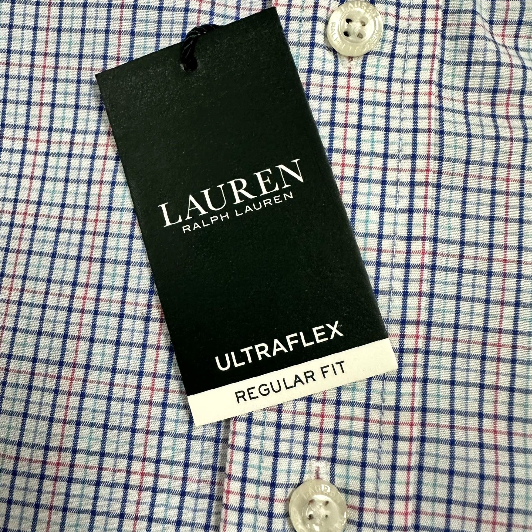 Ralph Lauren Lauren Ralph Lauren Shirt Mens Medium Plaid Multicolor Cotton Spandex Regular Fit Button-Down Collar 15.5 Size US L / EU 52-54 / 3 - 5 Thumbnail