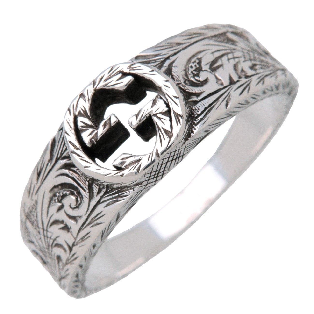 Gucci Gucci Interlocking G Arabesque Sterling Silver Ring Size ONE SIZE - 1 Thumbnail