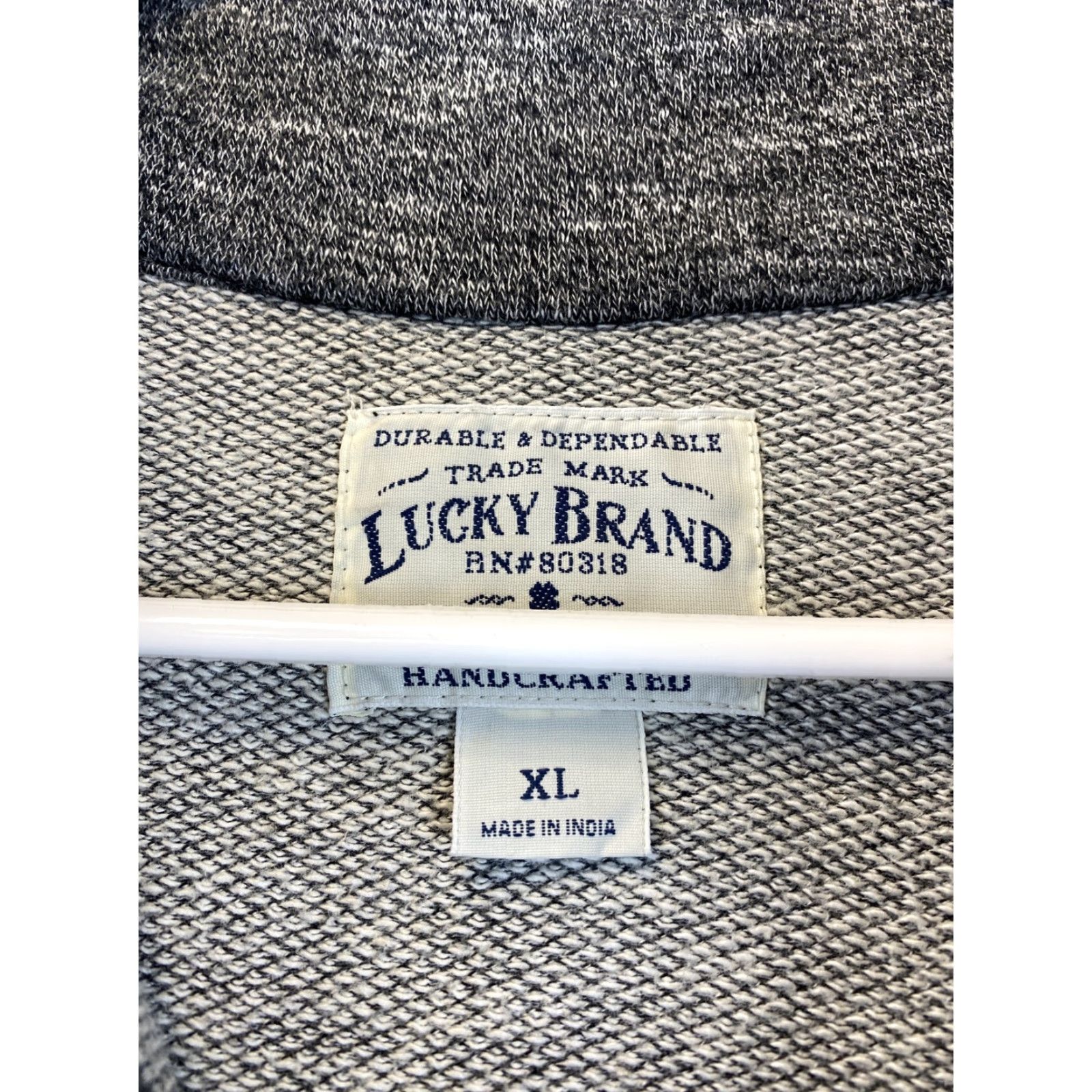 Lucky Brand Lucky Brand Sweater Adult XL Gray Pullover Fleece Casual Button Mens /76-30 Size US XL / EU 56 / 4 - 4 Thumbnail