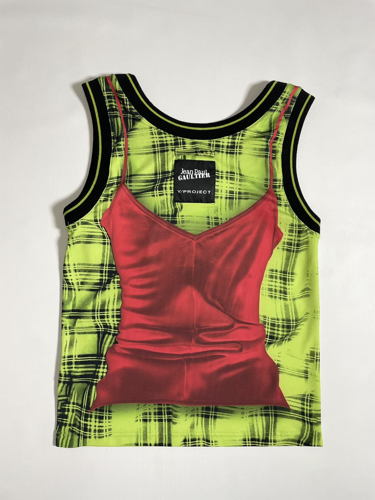 Jean Paul Gaultier × Y/Project S/S 23 Punk Check + Camisole Print Vest Top Size M / US 6-8 / IT 42-44 - 11 Thumbnail