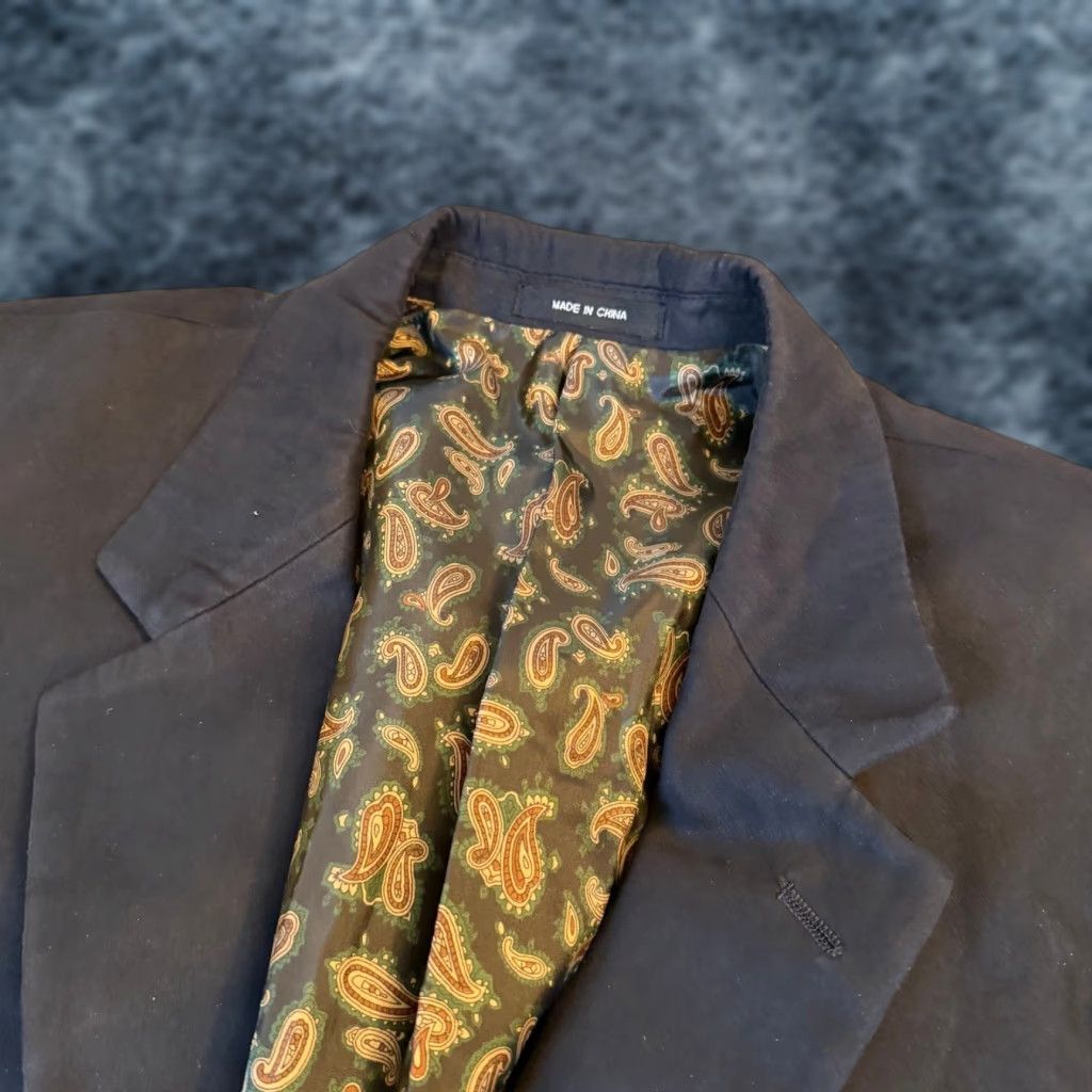 Ralph Lauren VINTAGE? No — Lauren Ralph Lauren Sport Coat Navy Blue Paisley Lining Blazer Men 46 Regular Adult Medium? Size 46R - 1 Thumbnail