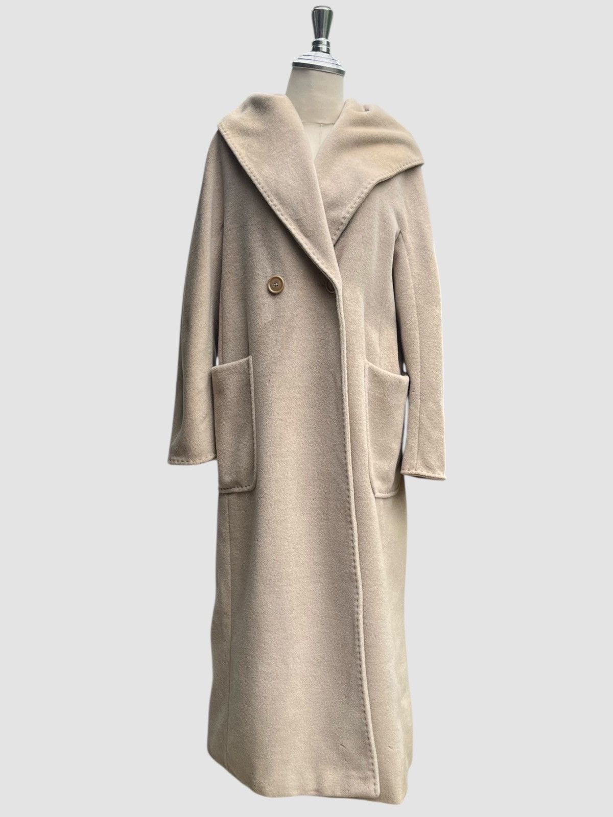Max Mara Max Mara Double Breasted Cashmere Blend Hooded Coat Size XS / US 0-2 / IT 36-38 - 2 Thumbnail