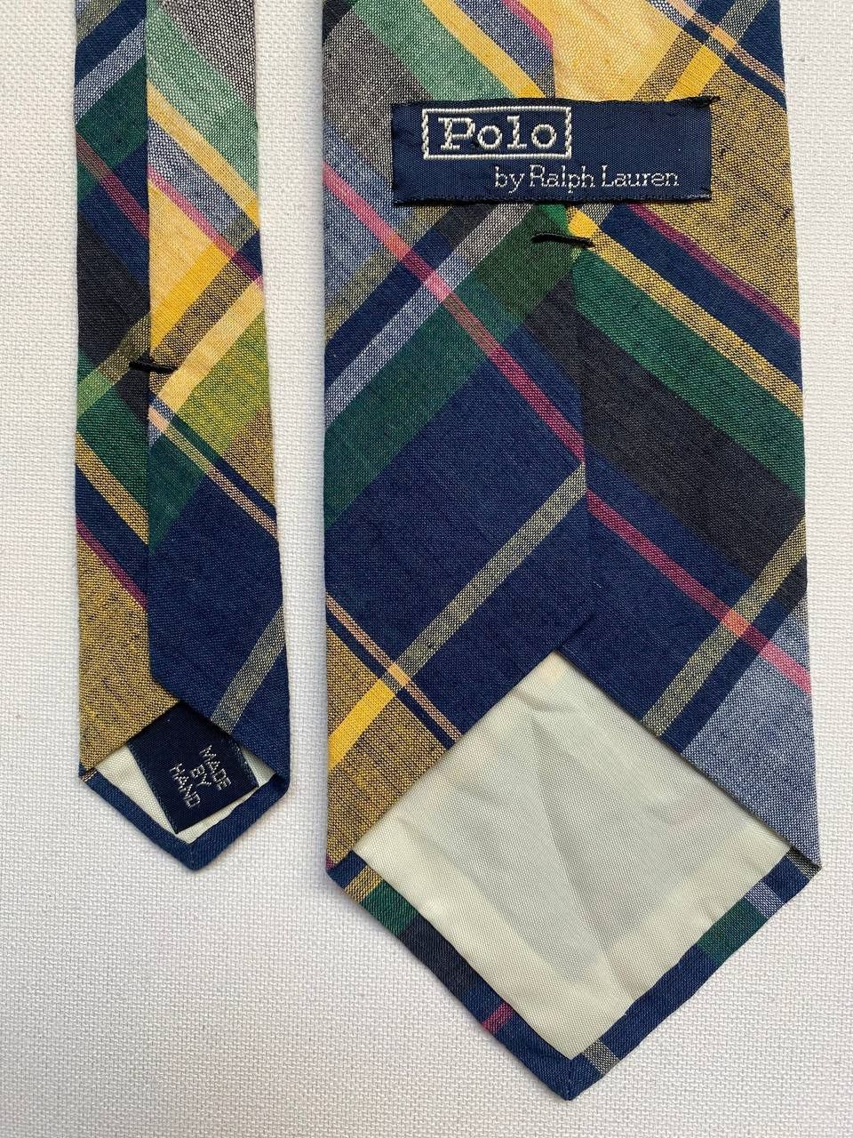 Polo Ralph Lauren Vintage 90s Polo Ralph Lauren Plaid Cotton Tie USA Made Size ONE SIZE - 2 Thumbnail