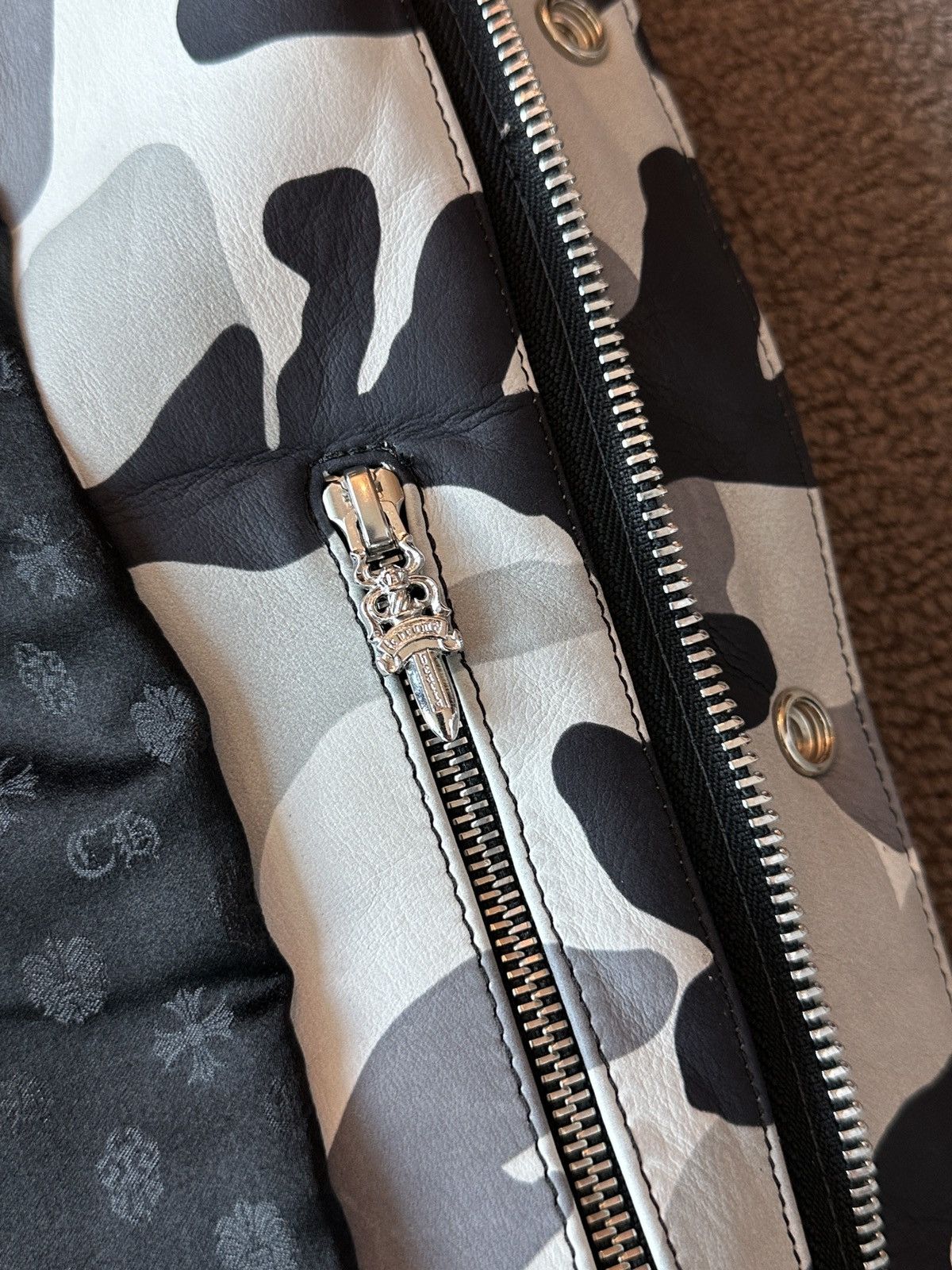 Chrome Hearts Chrome Hearts Camo Leather Puffer Jacket Size US L / EU 52-54 / 3 - 10 Thumbnail