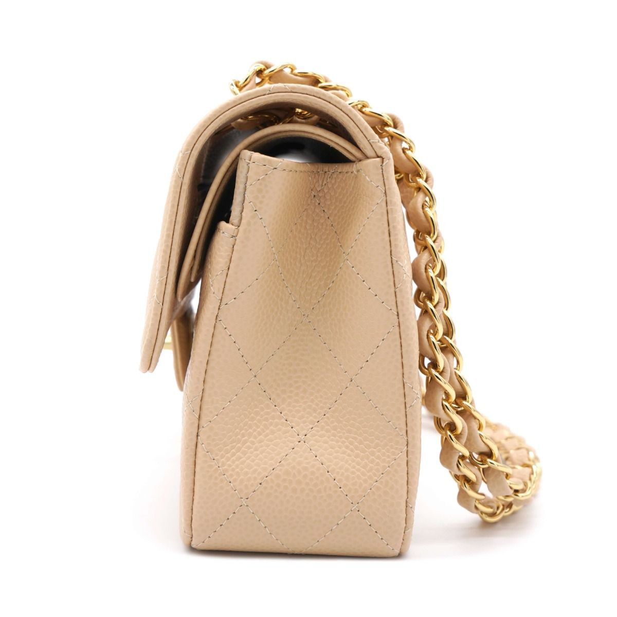 Chanel os11x0126 Size: OS / Caviar Quilted Small Double Flap Beige Size ONE SIZE - 4 Thumbnail