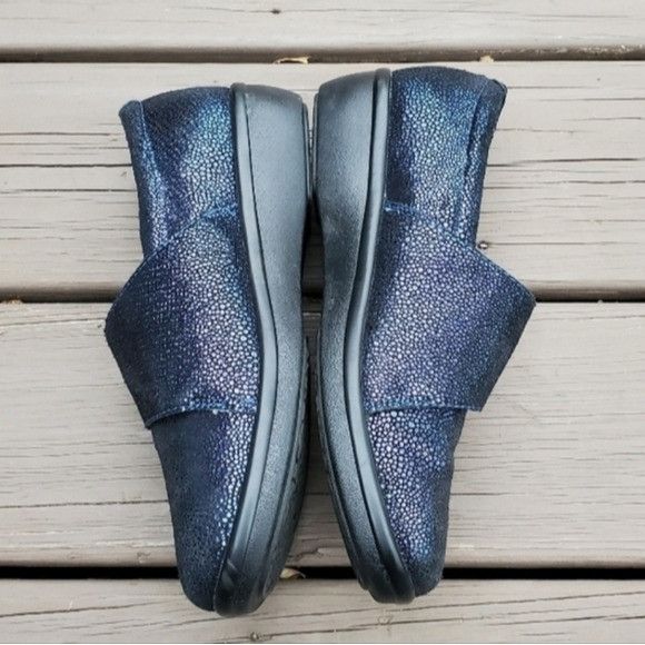 Vintage Alegria Lauryn Cosmos Iridescent Metallic Blue Purple Clogs Size US 9.5 / IT 39.5 - 3 Thumbnail