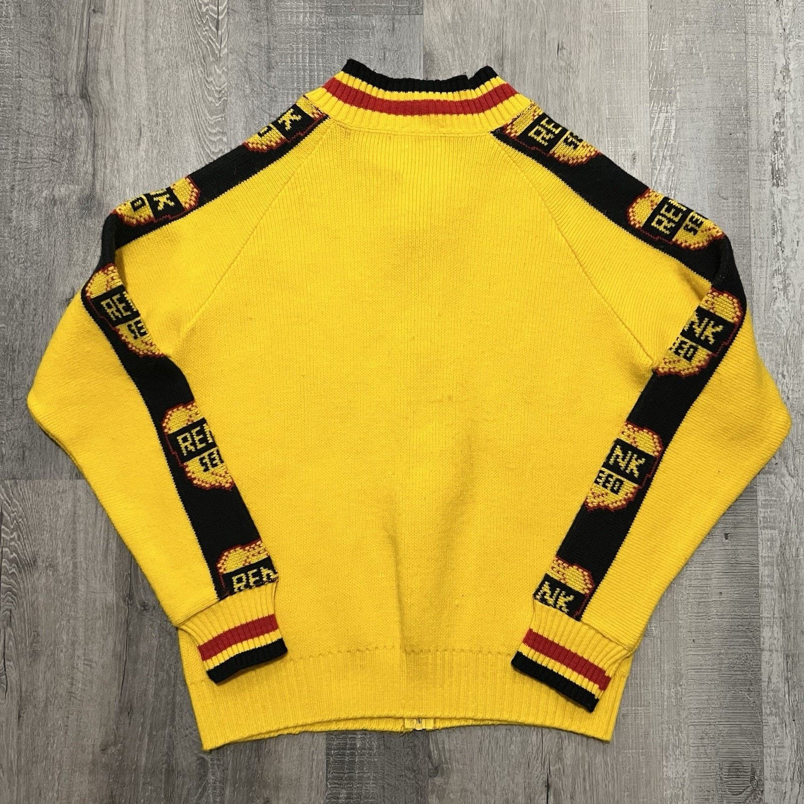 Imperial VTG 50s/60s Full Zip Sweater Renk Seed Co Farming Yellow Size US XL / EU 56 / 4 - 3 Thumbnail
