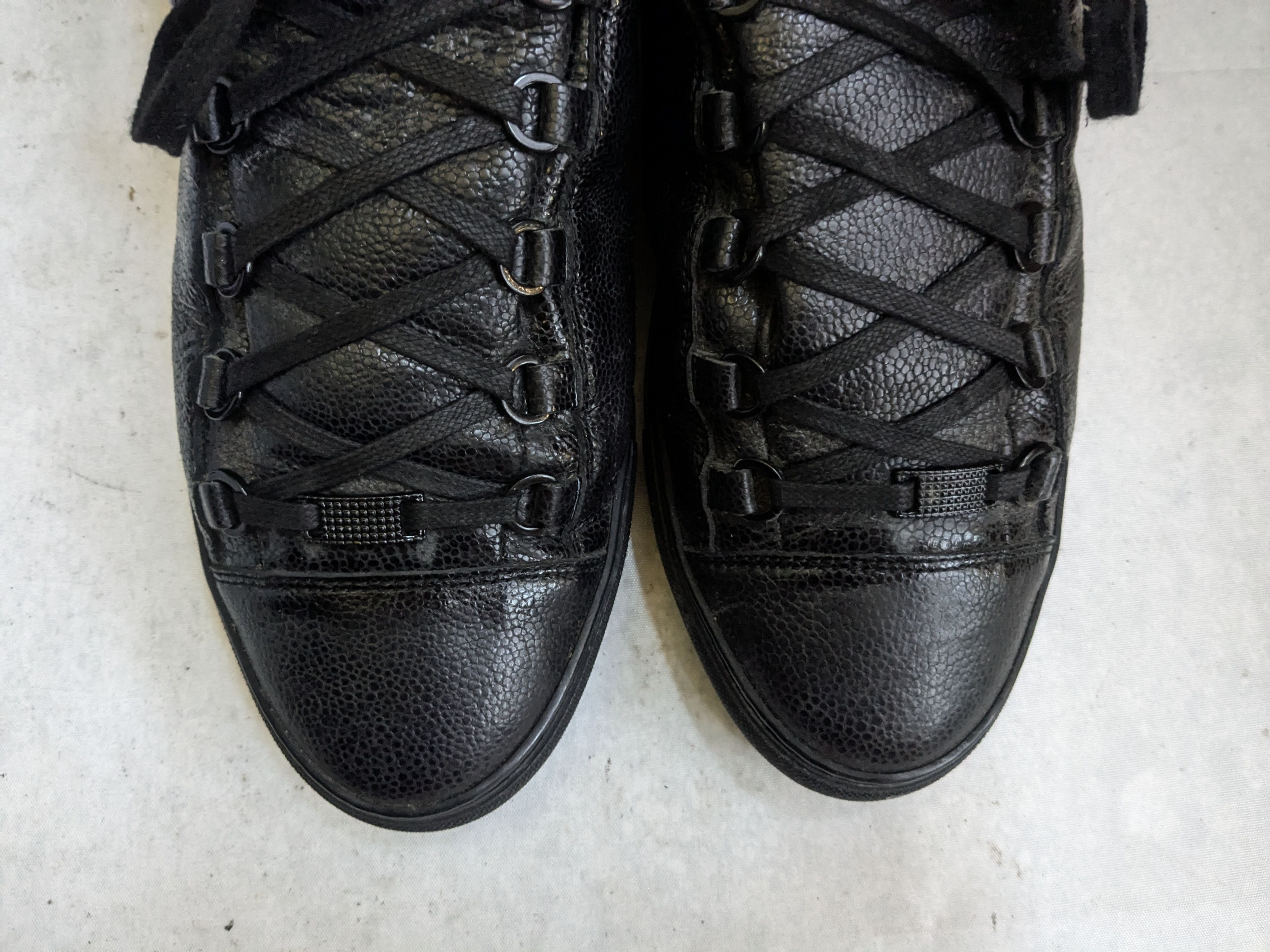 Balenciaga Balenciaga Arena High Top Sneakers Black 11 Leather Size US 11 / EU 44 - 3 Thumbnail