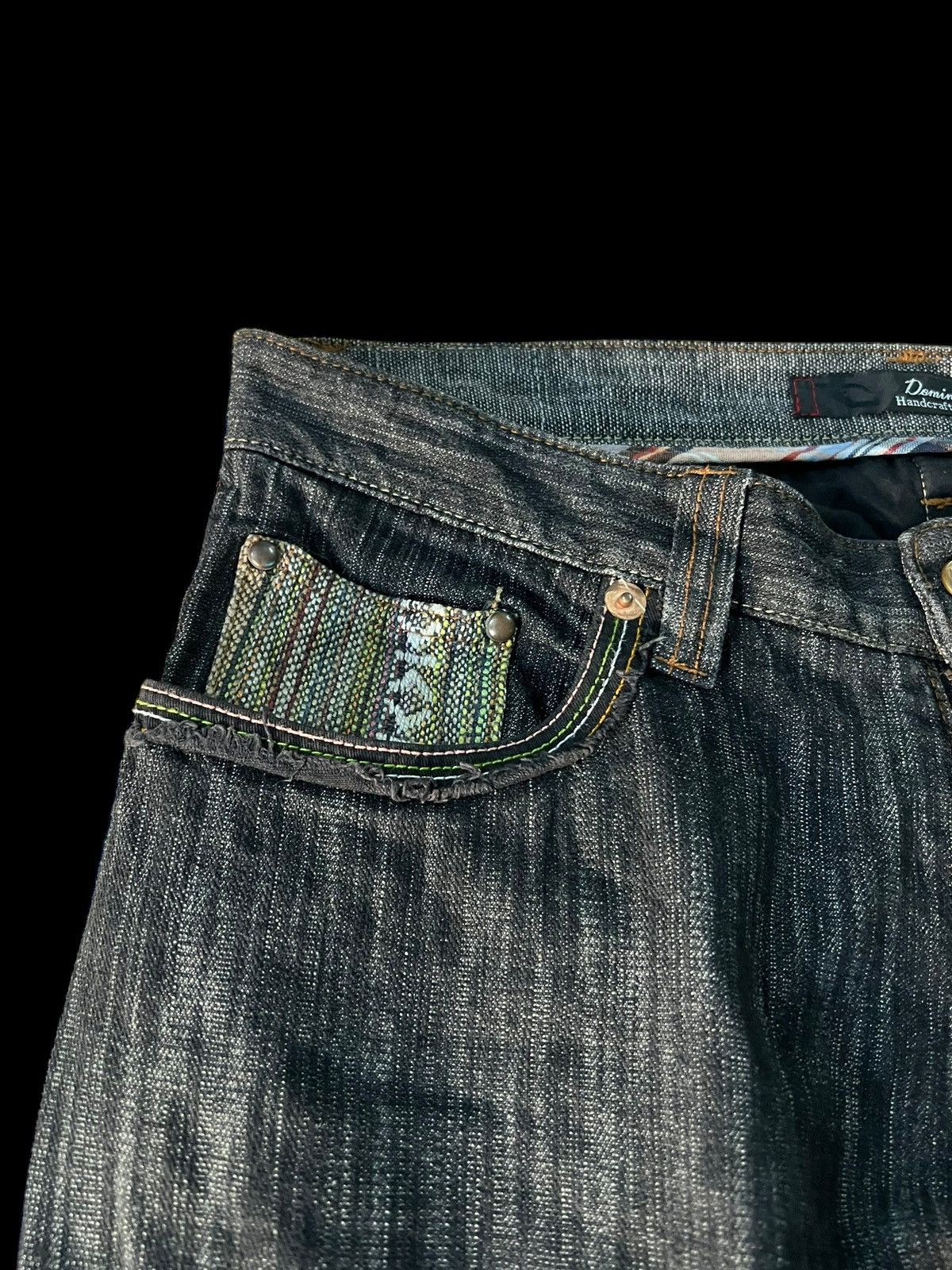 If Six Was Nine × Le Grande Bleu (L.G.B.) VINTAGE 90’S STYLE DOMINATE HANDCRAFTED NICE DESIGN JEANS Size US 32 / EU 48 - 5 Thumbnail