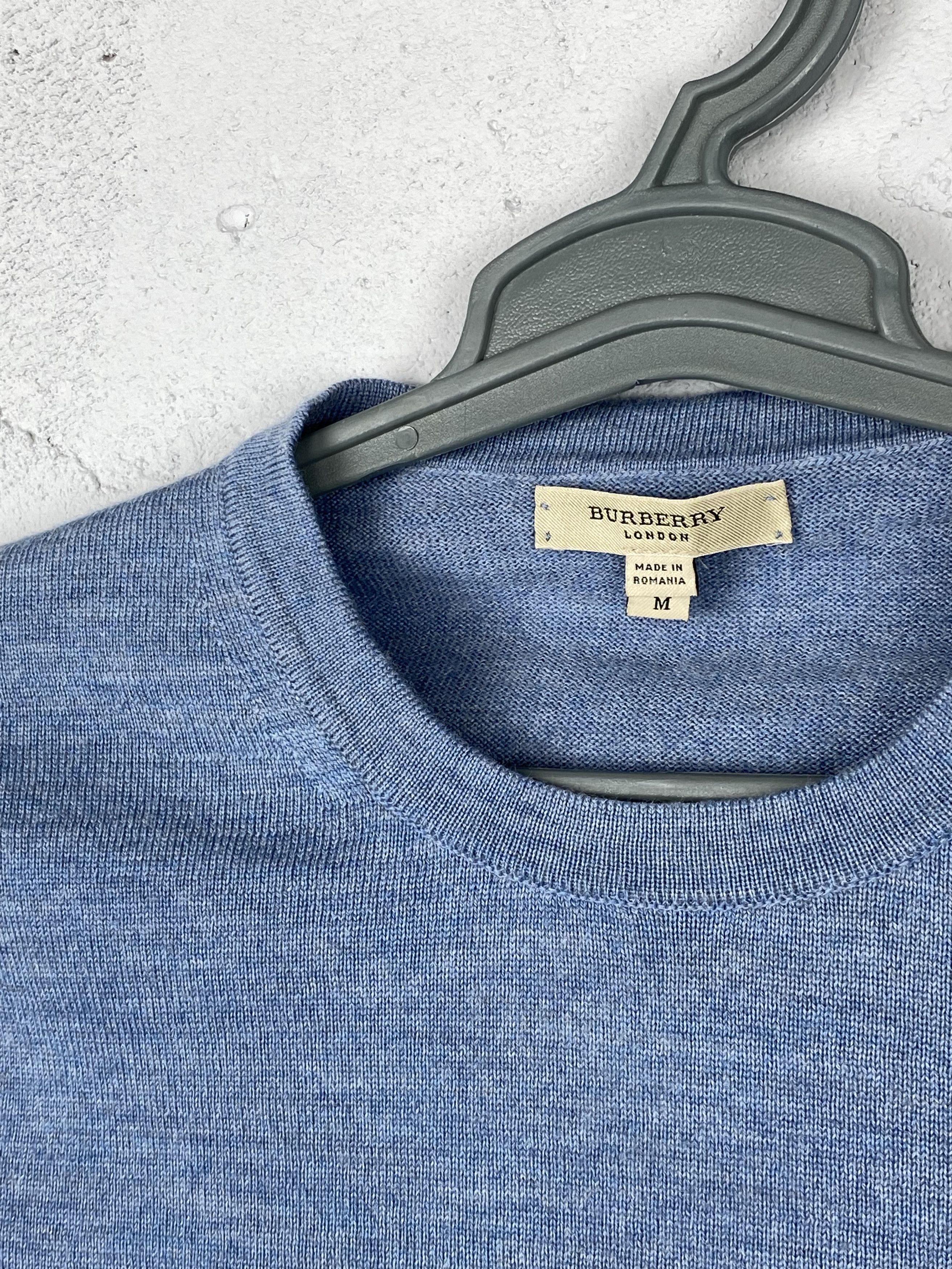 Burberry Vintage Burberry Baby Blue Wool Sweater Knitwear Size US M / EU 48-50 / 2 - 3 Thumbnail