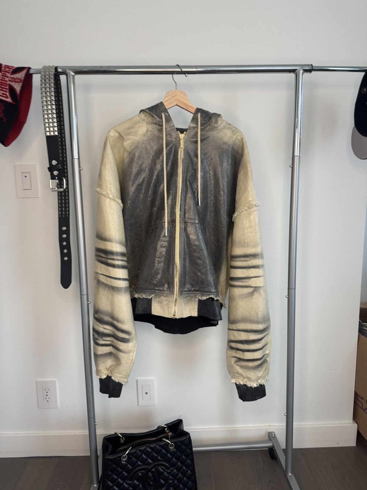 Racer Worldwide Beige Wax Bomber