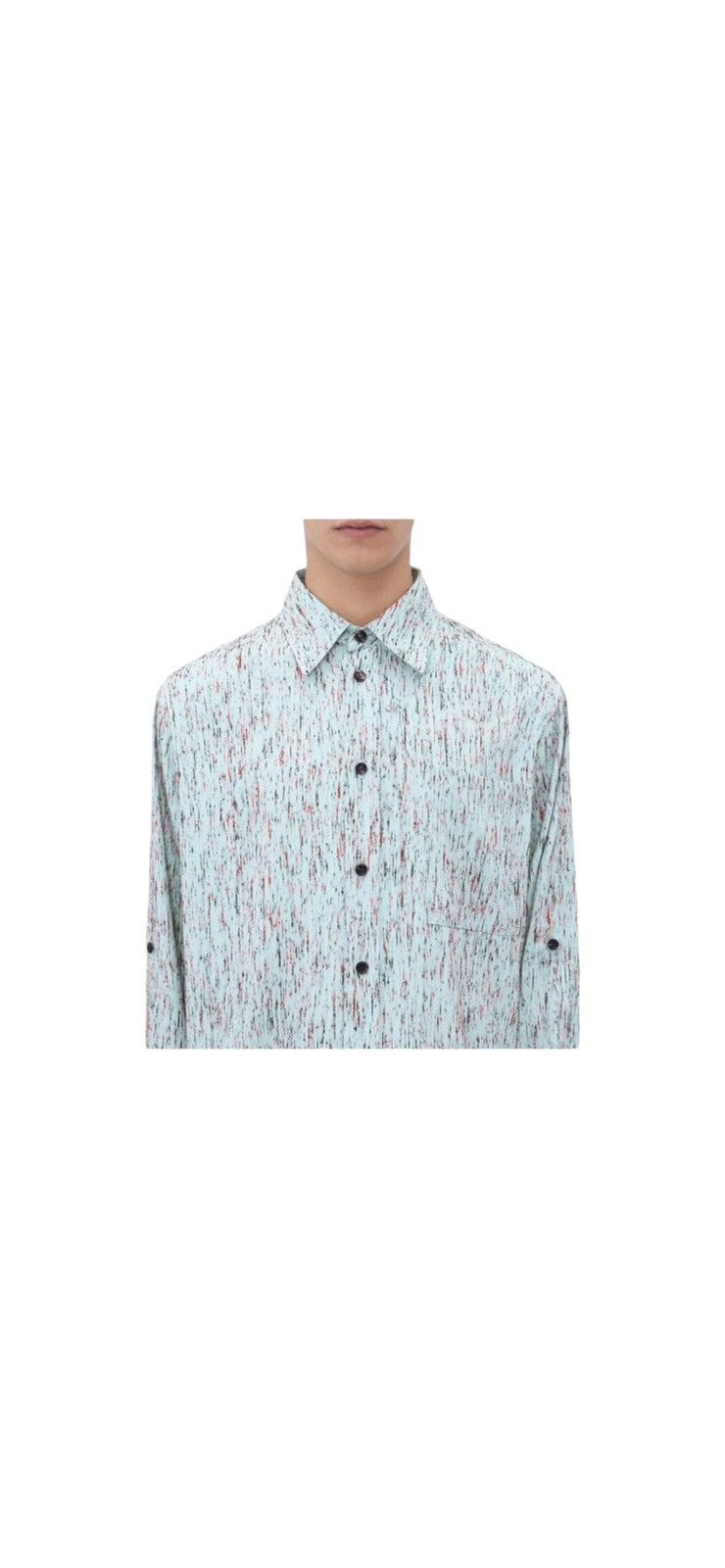 BOTTEGA VENETA TEXTURED VISCOSE STRIPE SHIRT