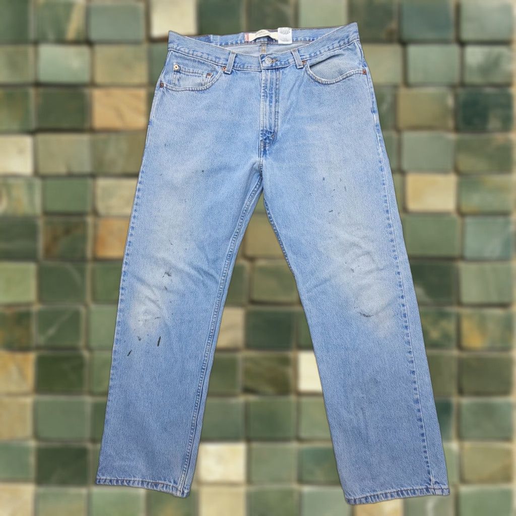 Levi's VINTAGE Levi's 505 Jeans Men 36 x 30 Blue Distressed Stains 2000s Straight Denim Cotton Regular 5-Pocket Levi's 500 Series Mens Size US 36 / EU 52 - 1 Thumbnail