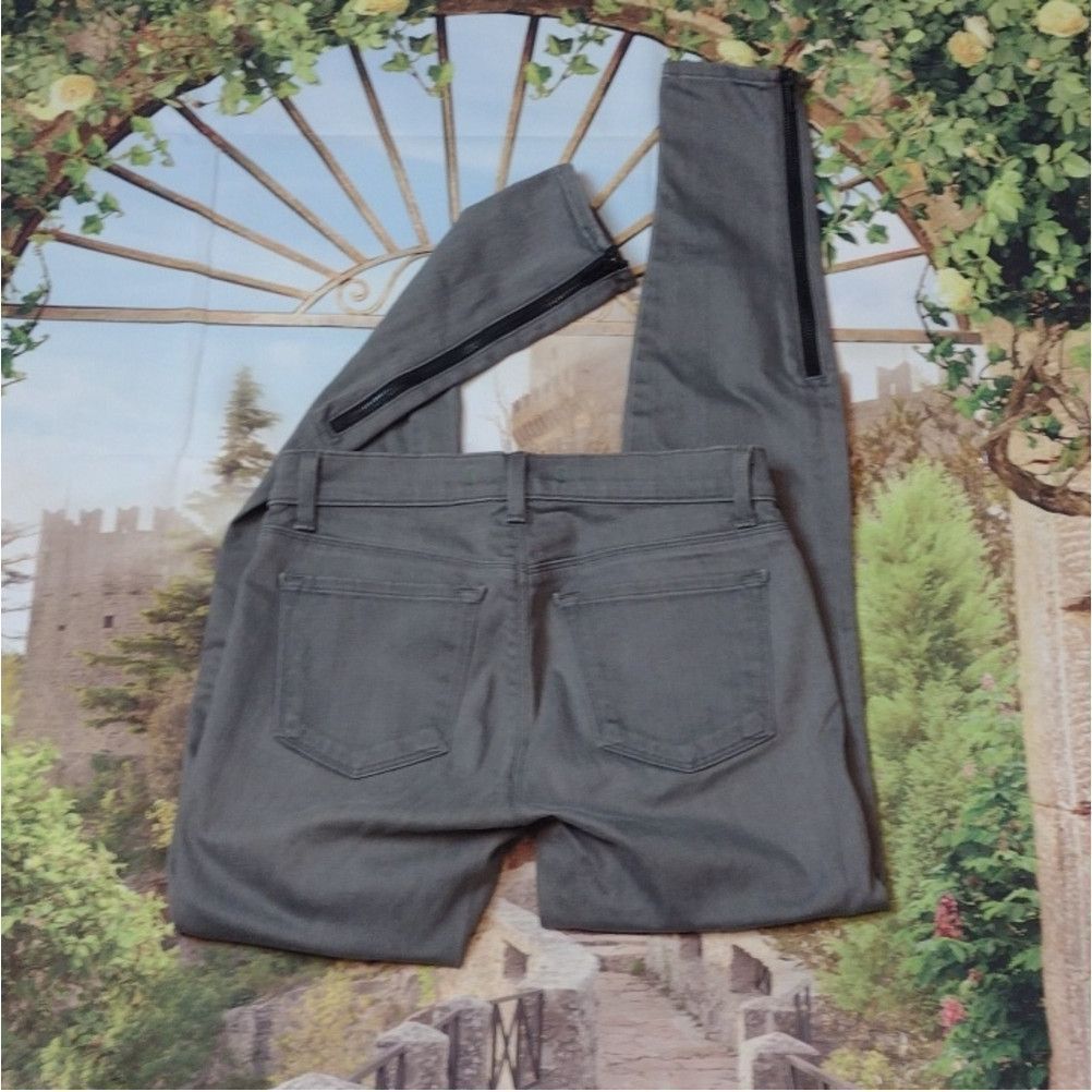 J Brand J BRAND Gotham Gray Zipped Ankle Jeans 26 - Size 27" / US 4 / IT 40 - 3 Thumbnail