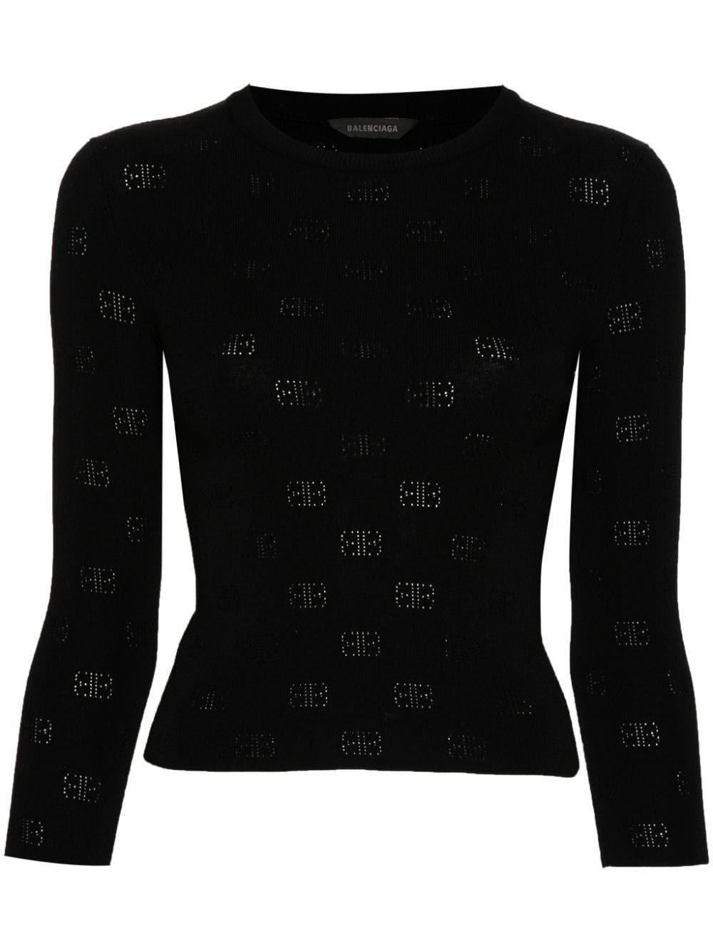 Balenciaga OPEN-KNIT WOOL TOP Size L / US 10 / IT 46 - 1 Thumbnail
