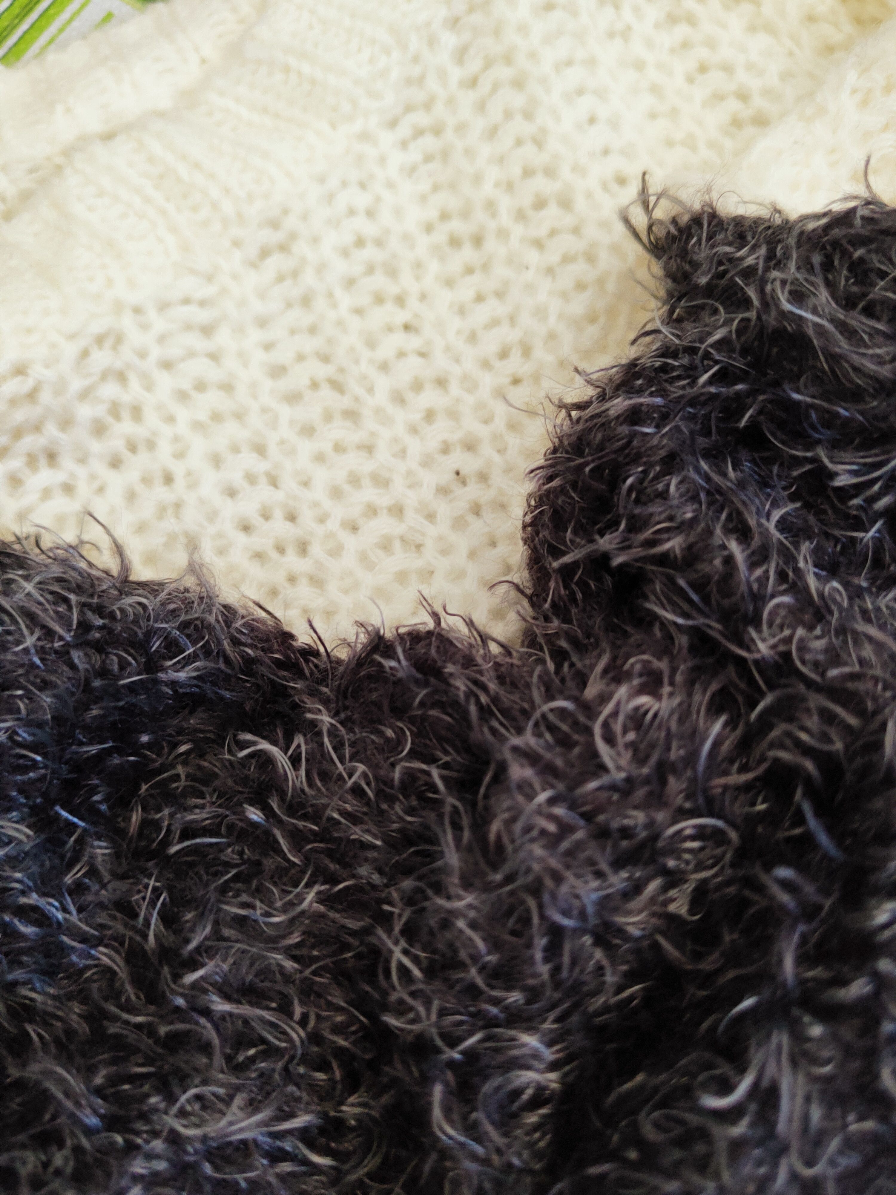 Japanese Brand × Vintage DIRZ Cream Black Fur Mohair Knitwear #W813 Size M / US 6-8 / IT 42-44 - 10 Thumbnail