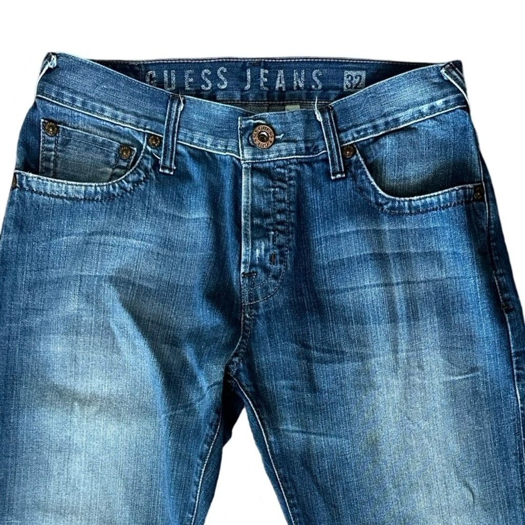Guess GUESS JEANS Rebel Straight Leg Jeans Blue Men’s Size 32. Size US 32 / EU 48 - 3 Thumbnail