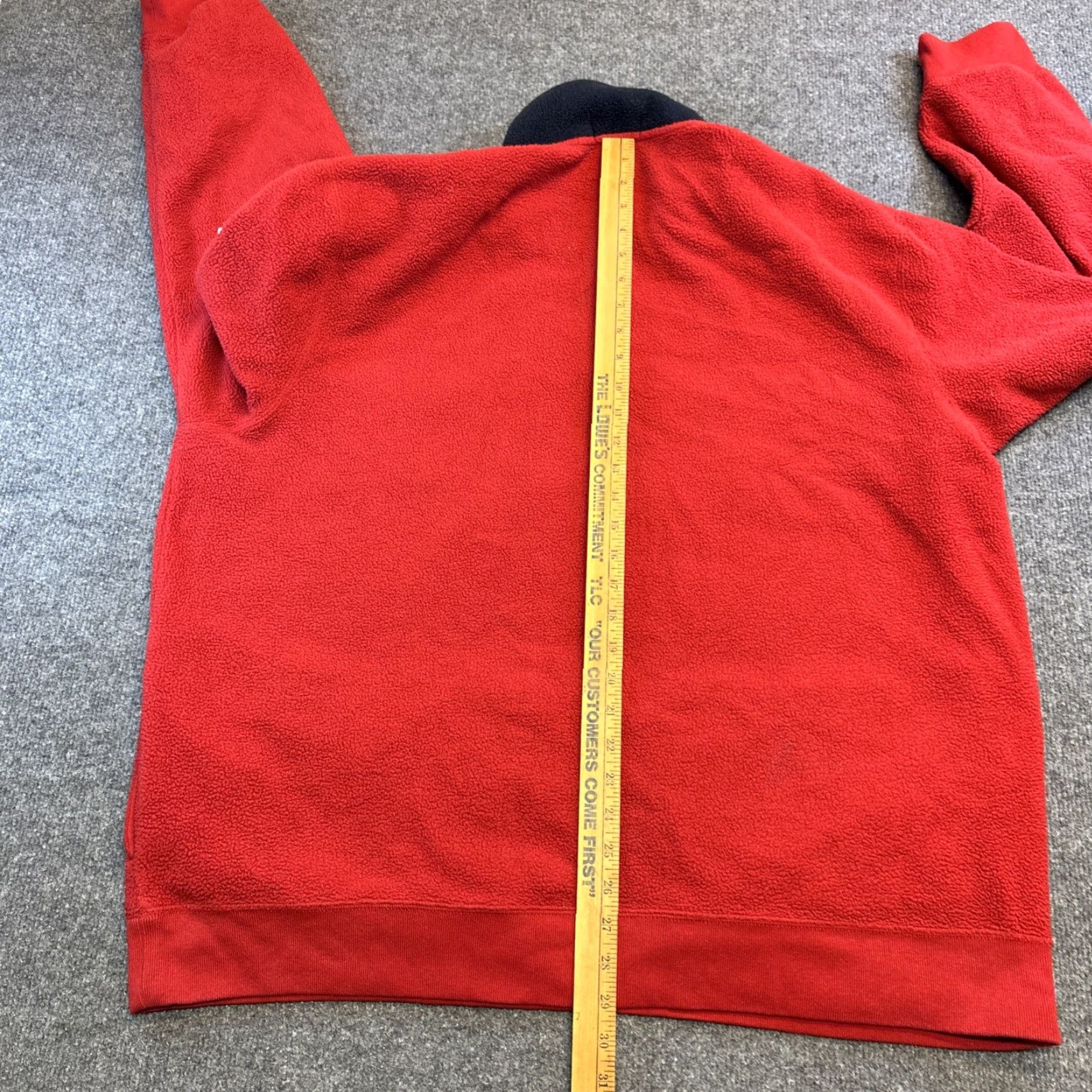 Polo Ralph Lauren Polo Ralph Lauren Mens XXL Pullover 1/4 Zip Fleece Red USA Flag Spellout Size US XXL / EU 58 / 5 - 8 Thumbnail