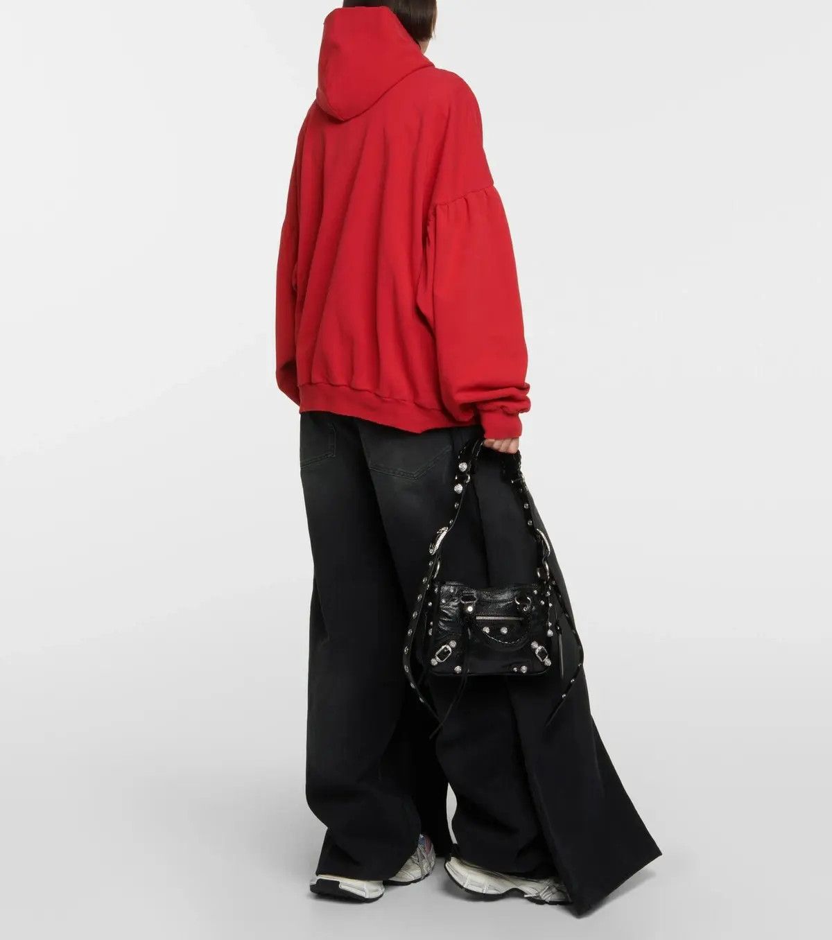 Balenciaga o1srvl11e1224 Many Kisses Round Hoodie Oversized in Red Size S / US 4 / IT 40 - 3 Thumbnail