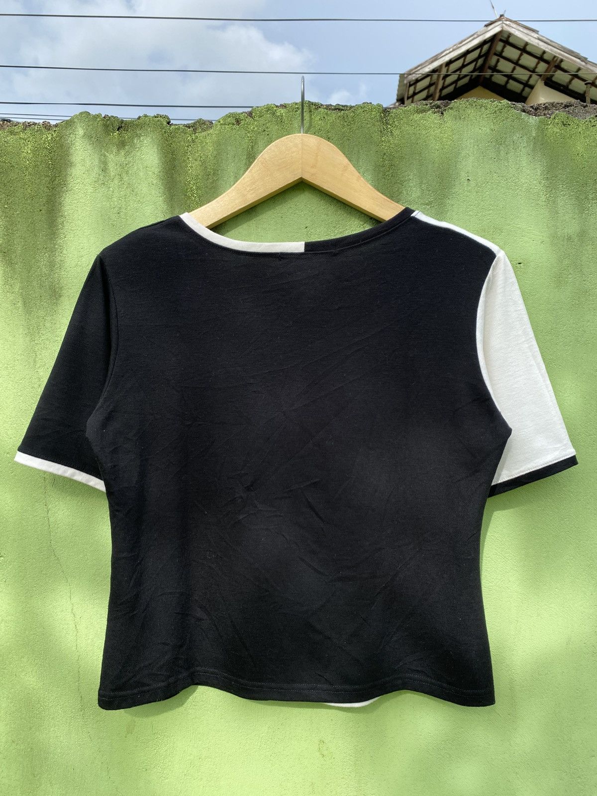 Japanese Brand Tomomi Ladies Fashion Split Two-Tone Monochrome Illustration Size M / US 6-8 / IT 42-44 - 8 Thumbnail