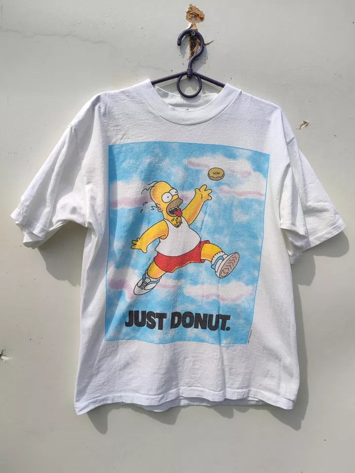 Vintage vintage 1996 The Simpsons Homer Simpson Just Donut Shirt Size US L / EU 52-54 / 3 - 11 Thumbnail
