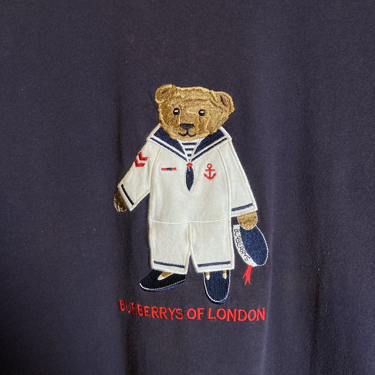 Burberry Vintage Burberrys Bear Embroidered Tee Size US L / EU 52-54 / 3 - 5 Thumbnail
