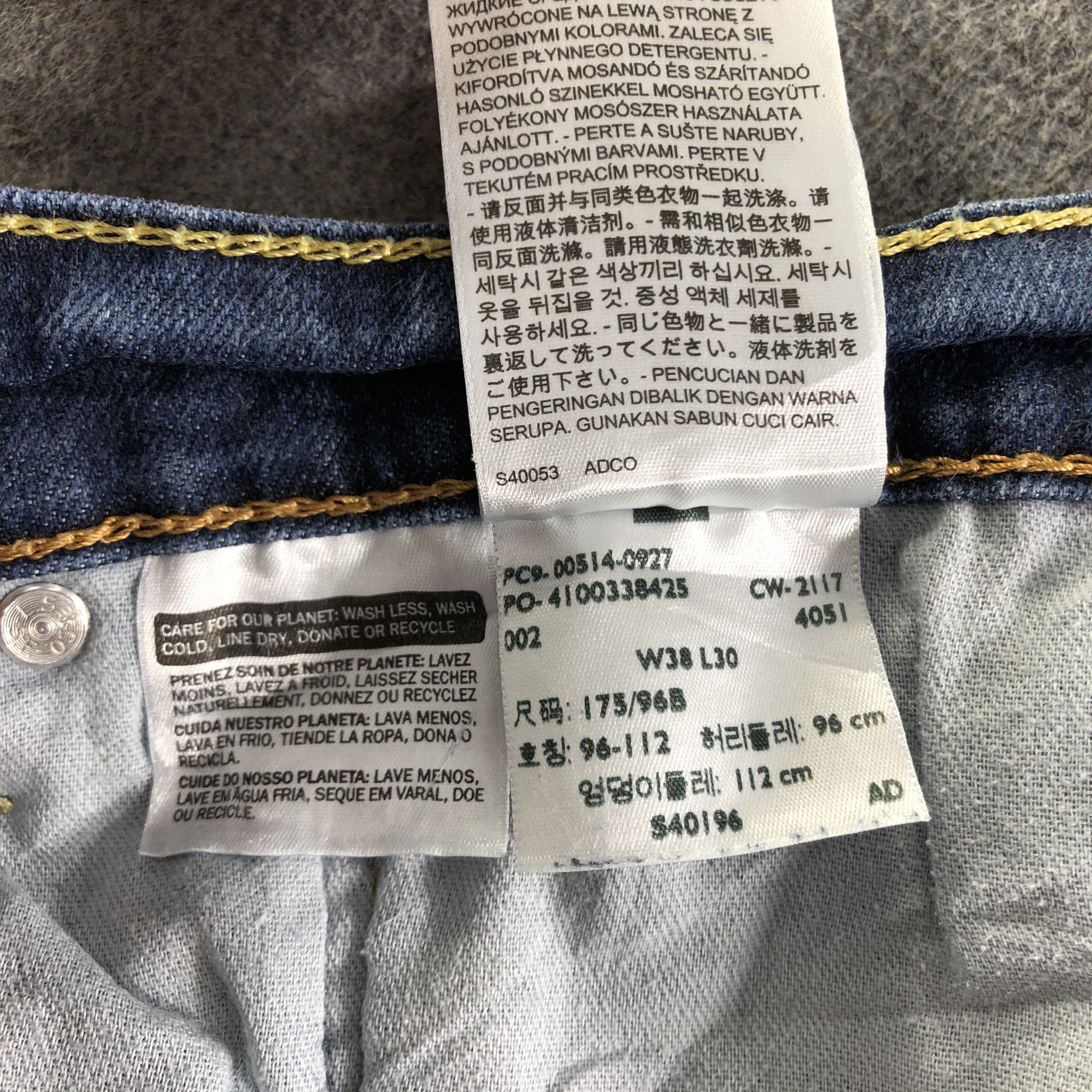 Levi's Vintage Blue Wash Levis 514 Jeans-J3709 Size US 38 / EU 54 - 16 Thumbnail
