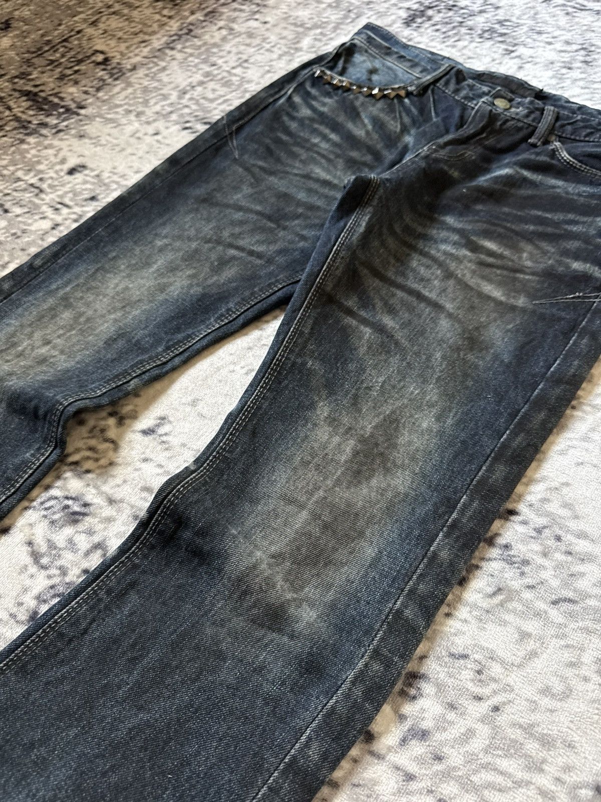 GOSTAR DE FUGA Fuga Japan Shadow Wash Coated Claw Mark Flared Jeans Size US 30 / EU 46 - 6 Thumbnail