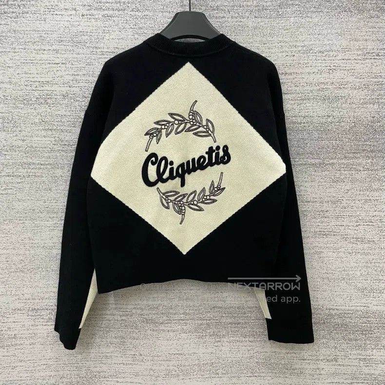 Hermes Hermes Classic Black and White Pattern Knit Cardigan Size XXS / US 00 / IT 34 - 3 Thumbnail