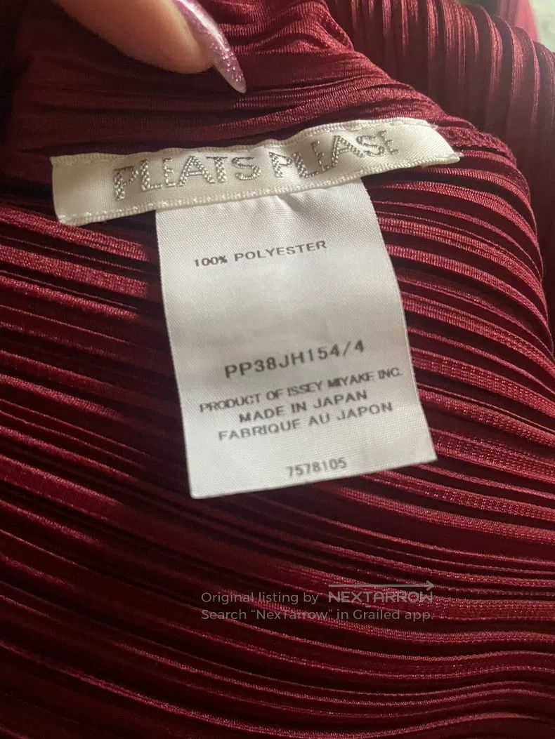 Issey Miyake Issey Miyake Crew Neck Long Sleeve Dress Burgundy Size XL / US 12-14 / IT 48-50 - 4 Thumbnail