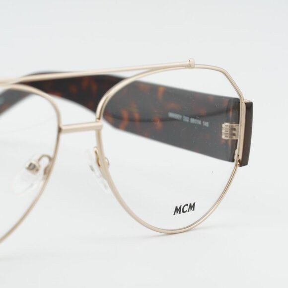 MCM MCM MW5001 032 Eyeglasses Pale Gold 58mm Aviator Frame Size ONE SIZE - 5 Thumbnail