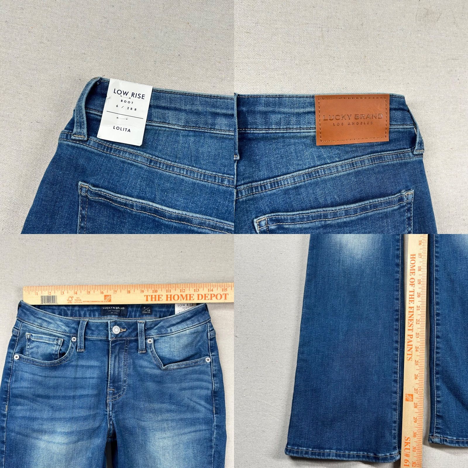 Lucky Brand Lucky Brand Jeans Womens 6 Regular Lolita Low Rise Boot Cut Denim 5-Pocket Blue 27in Inseam 32in XS?? Size 28" / US 6 / IT 42 - 8 Thumbnail