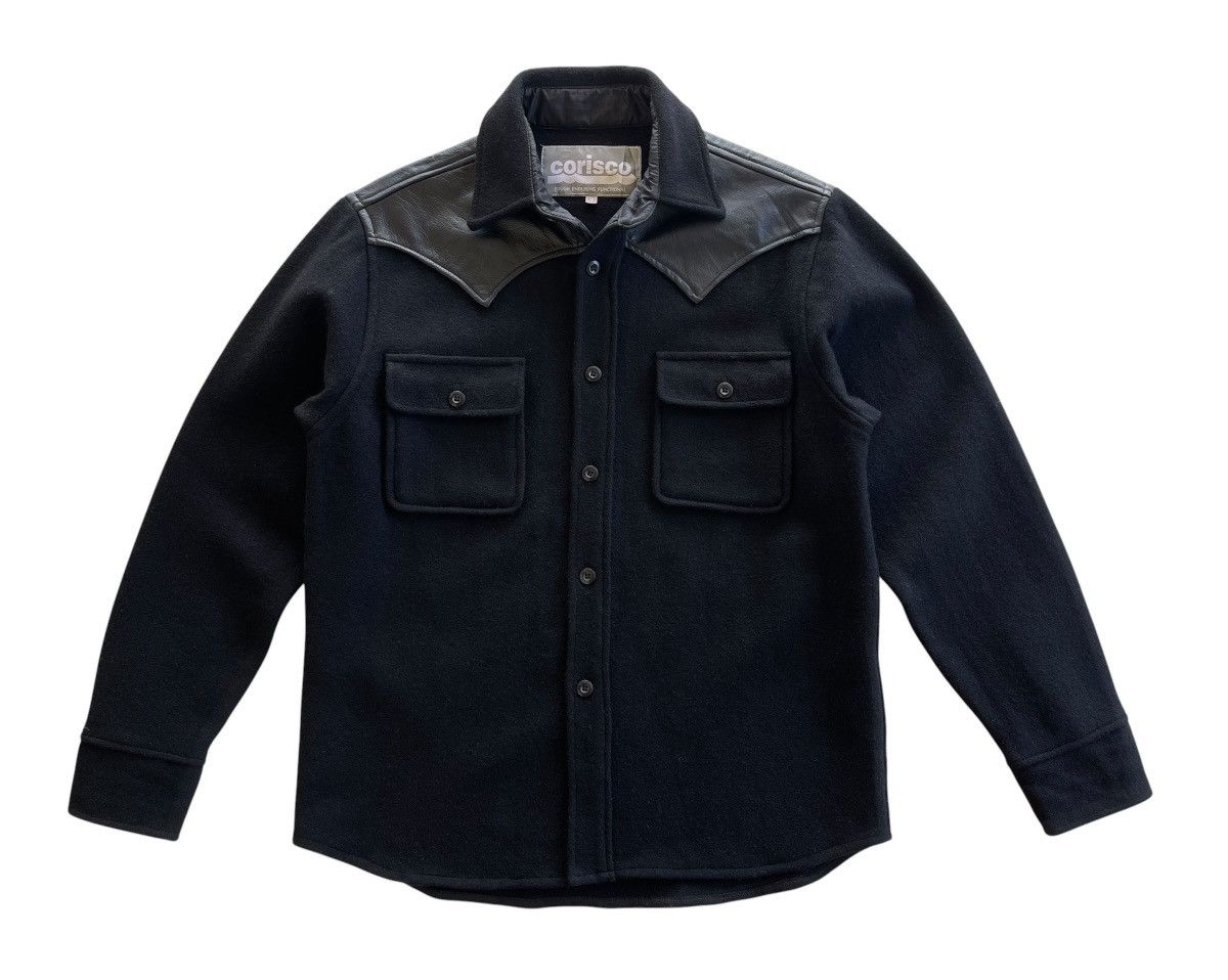 Japanese Brand Corisco Wool Leather Trim Shirt Jacket Size US M / EU 48-50 / 2 - 3 Thumbnail